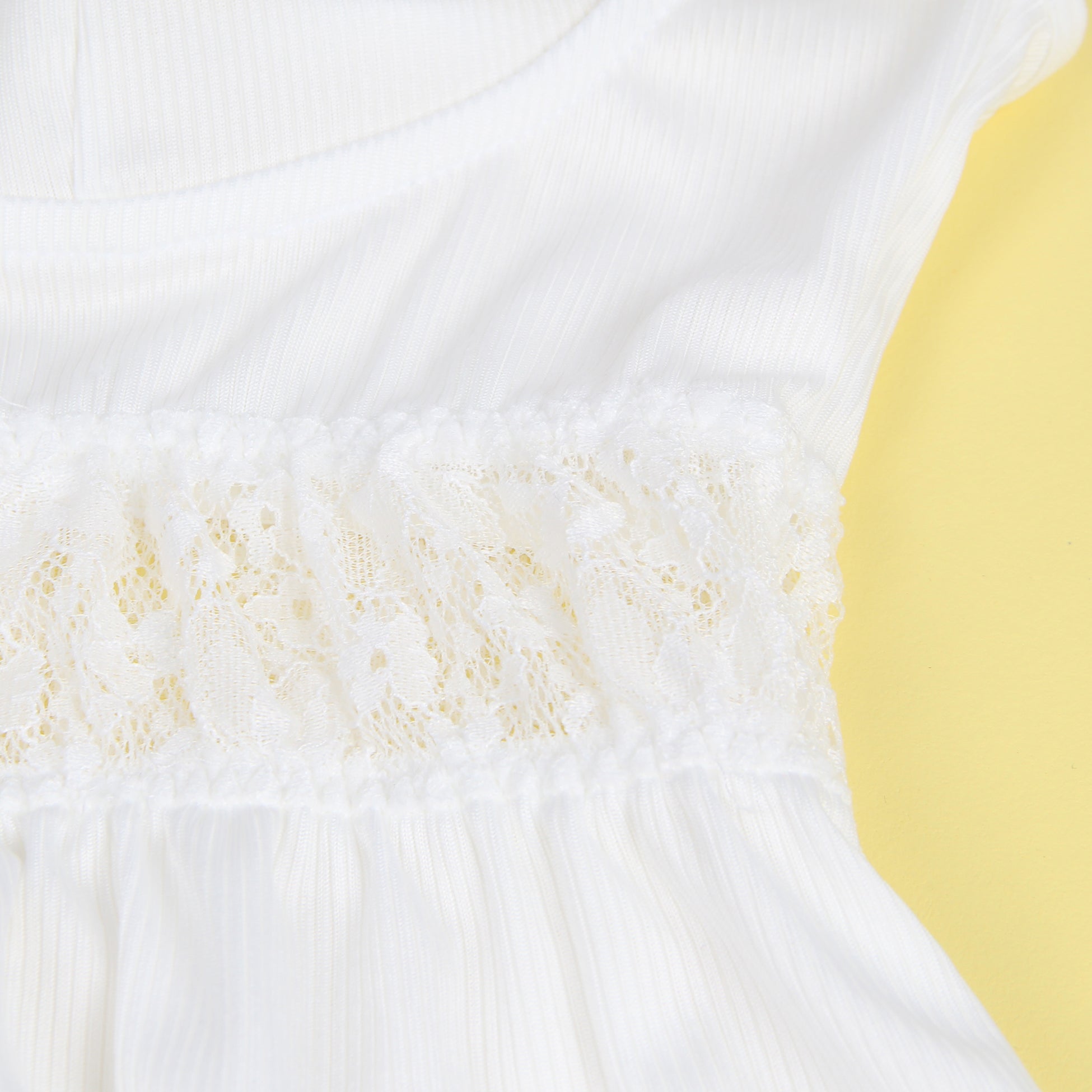 Velour & Co Women's Lace Babydoll White