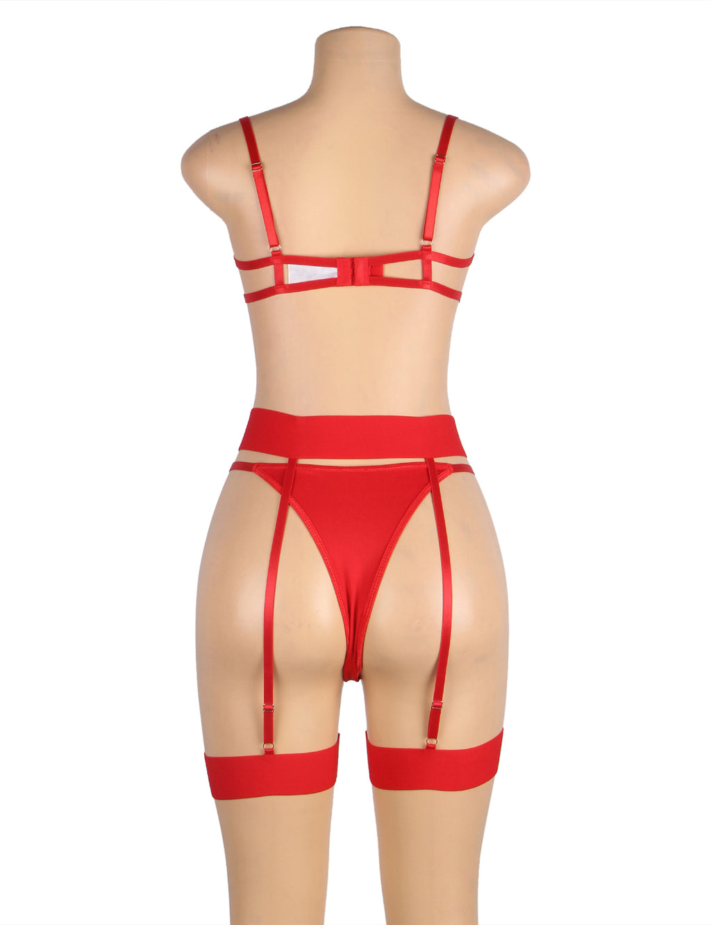 Velour & Co Women's Matching Bra & Knickers Set Red - Lingerie Set