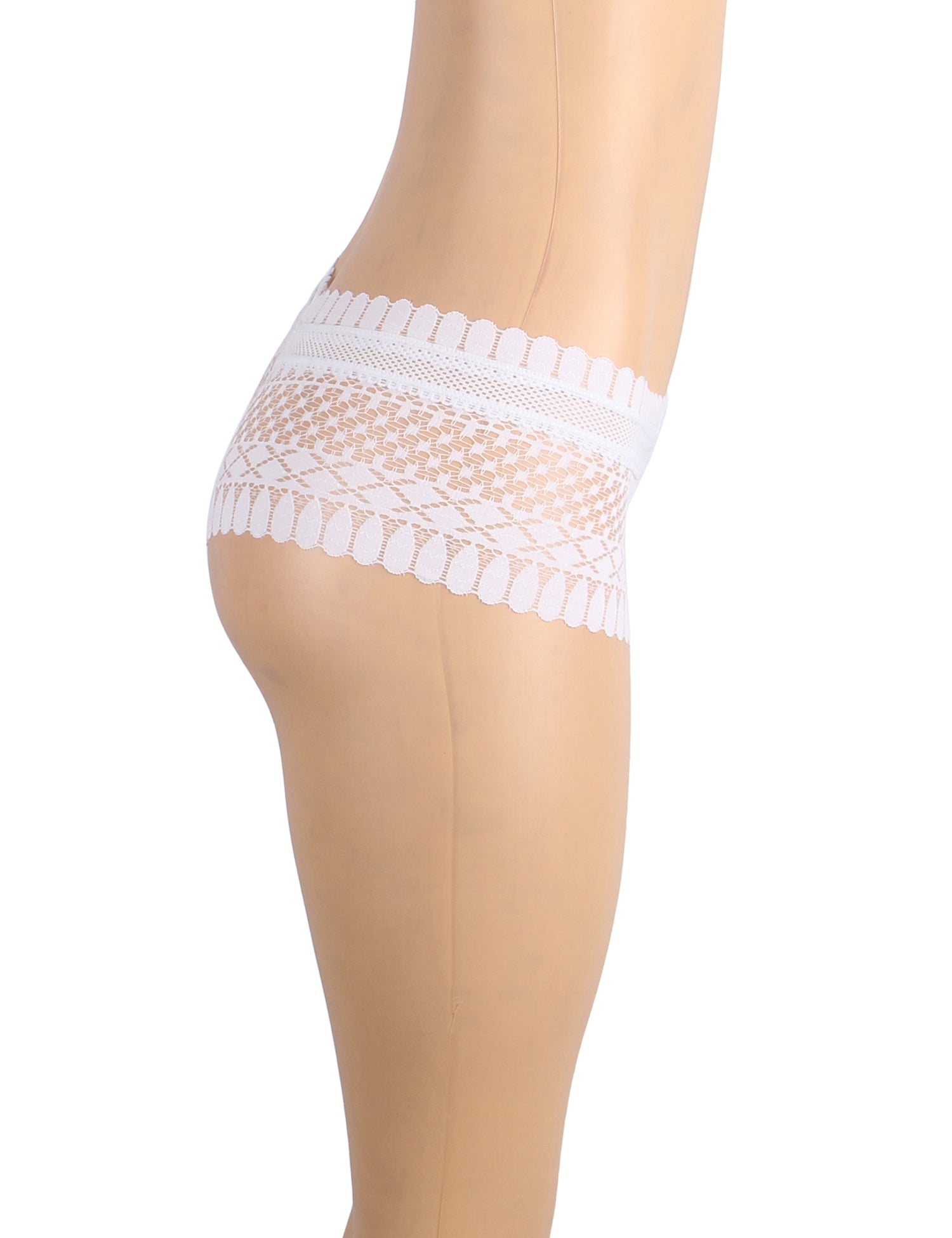 Velour & Co Women's Lace Knickers White - Women's Underwear