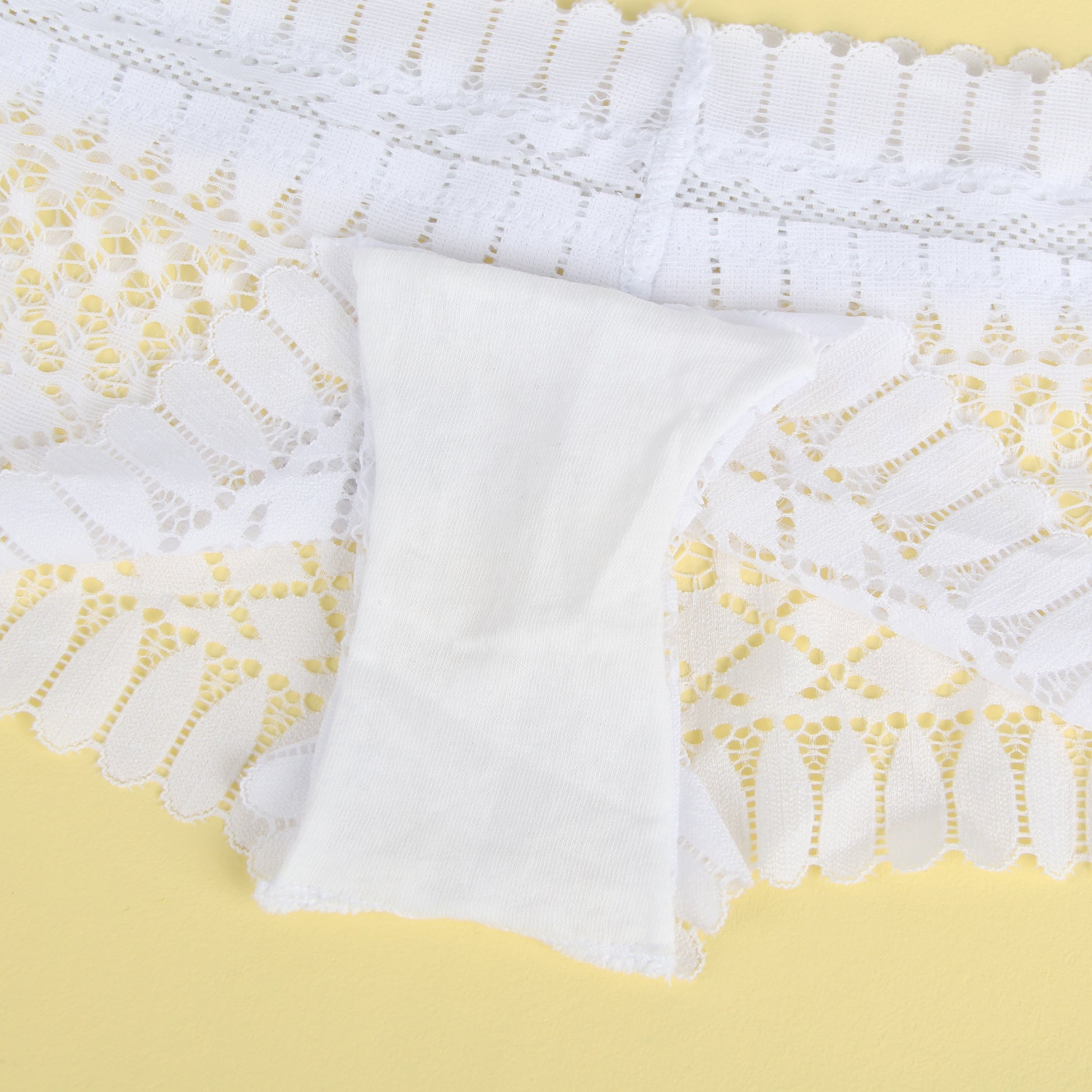 Velour & Co Women's Lace Knickers White - Women's Underwear