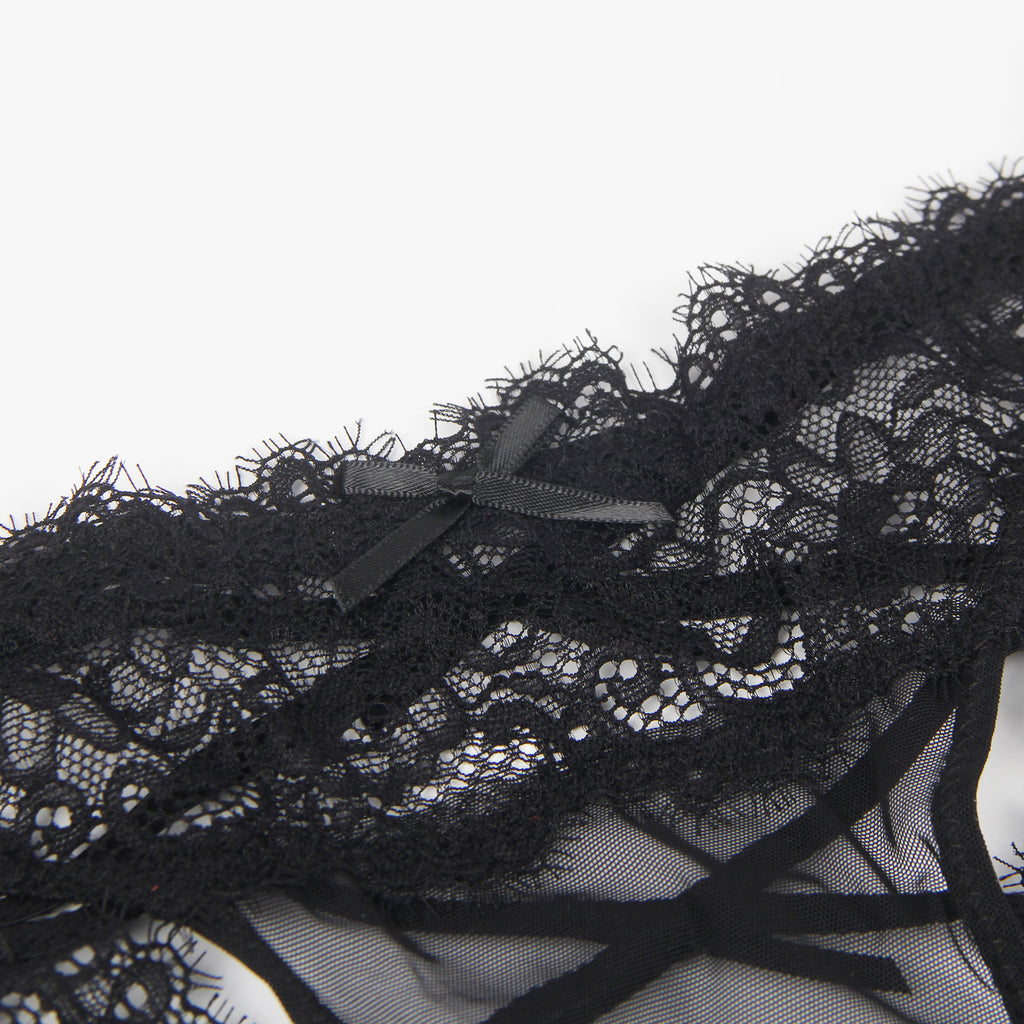 Velour & Co Women's Lace Knickers Black - Women's Underwear