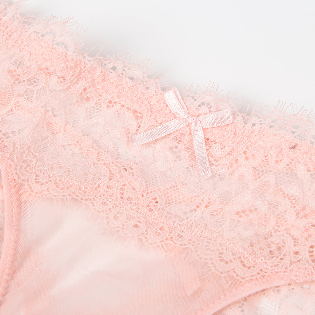 Velour & Co Women's Lace Knickers Pink - Women's Underwear