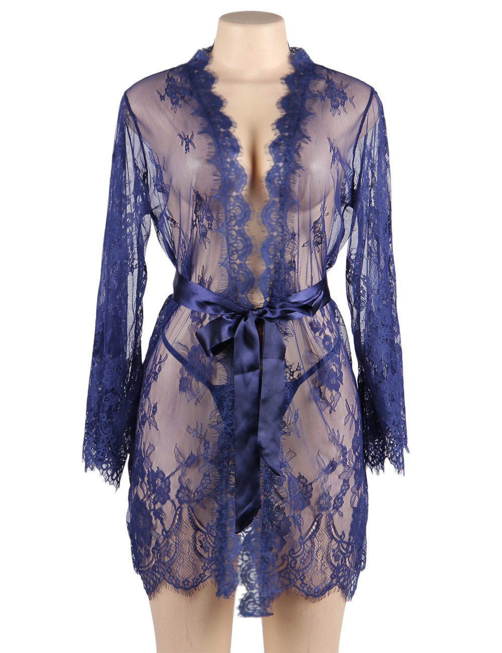Velour & Co Women's Satin Dressing Gown - Women's Bathrobe