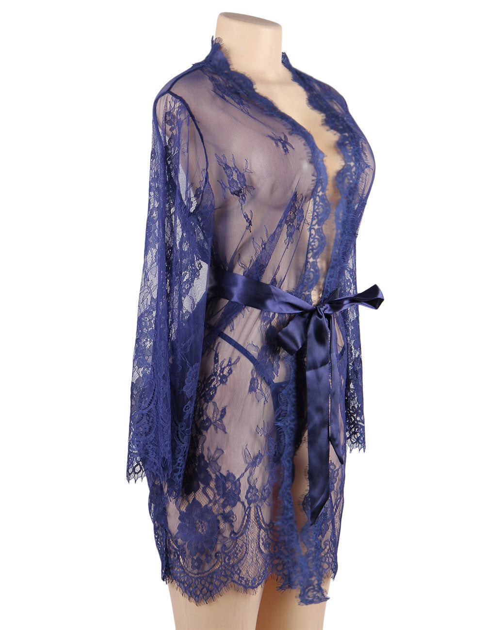 Velour & Co Women's Satin Dressing Gown - Women's Bathrobe