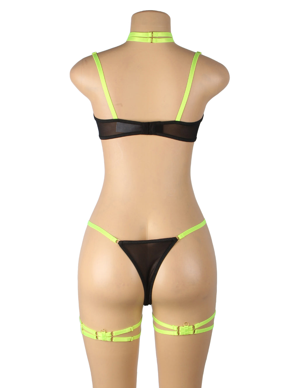 Velour & Co Women's Matching Bra & Knickers Set Green - Lingerie Set