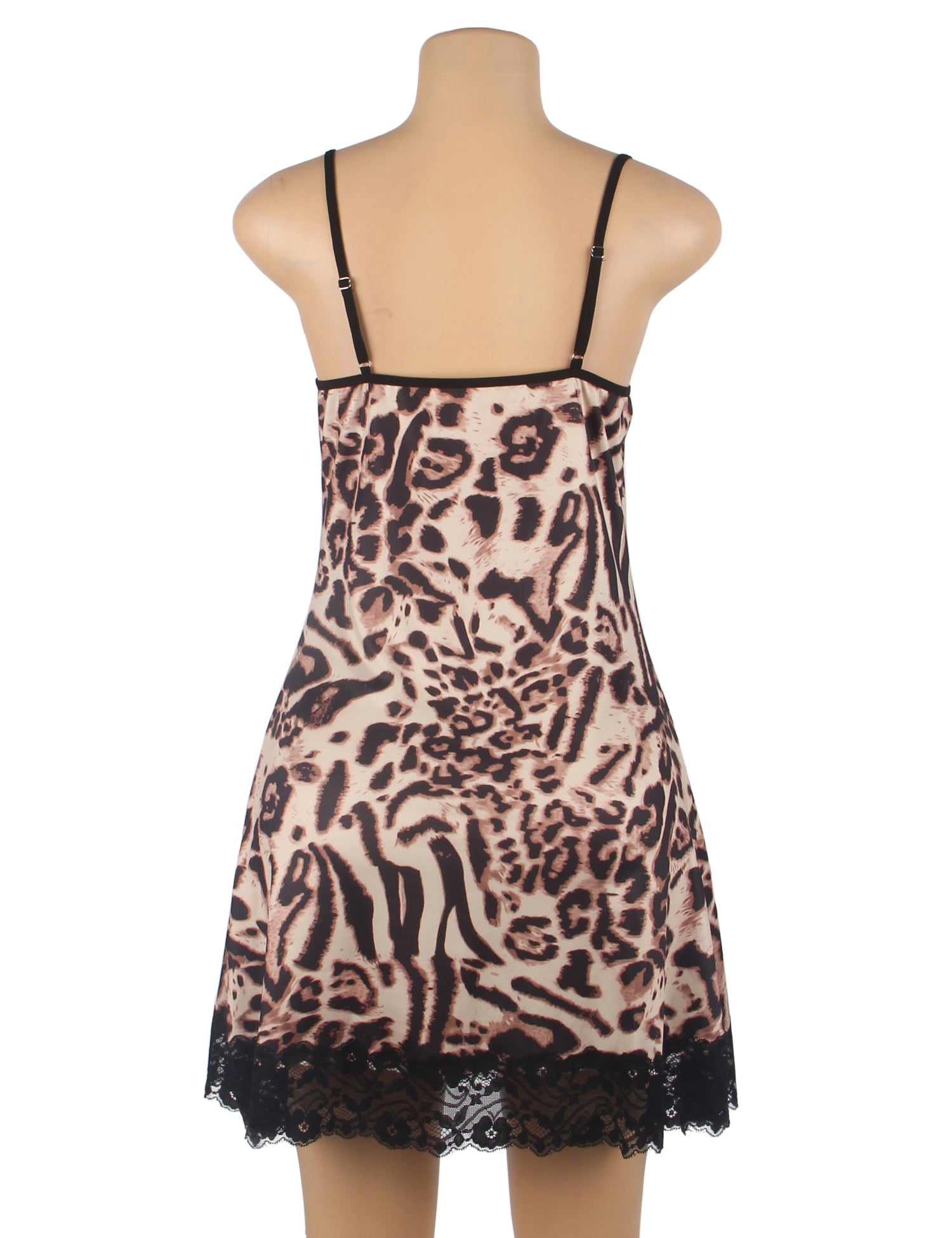 Velour & Co Women's Lace Babydoll Leopard