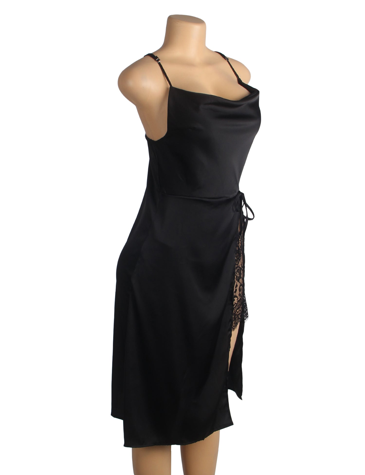Velour & Co Women's Lace Nightdress Black - Women's Sleepwear