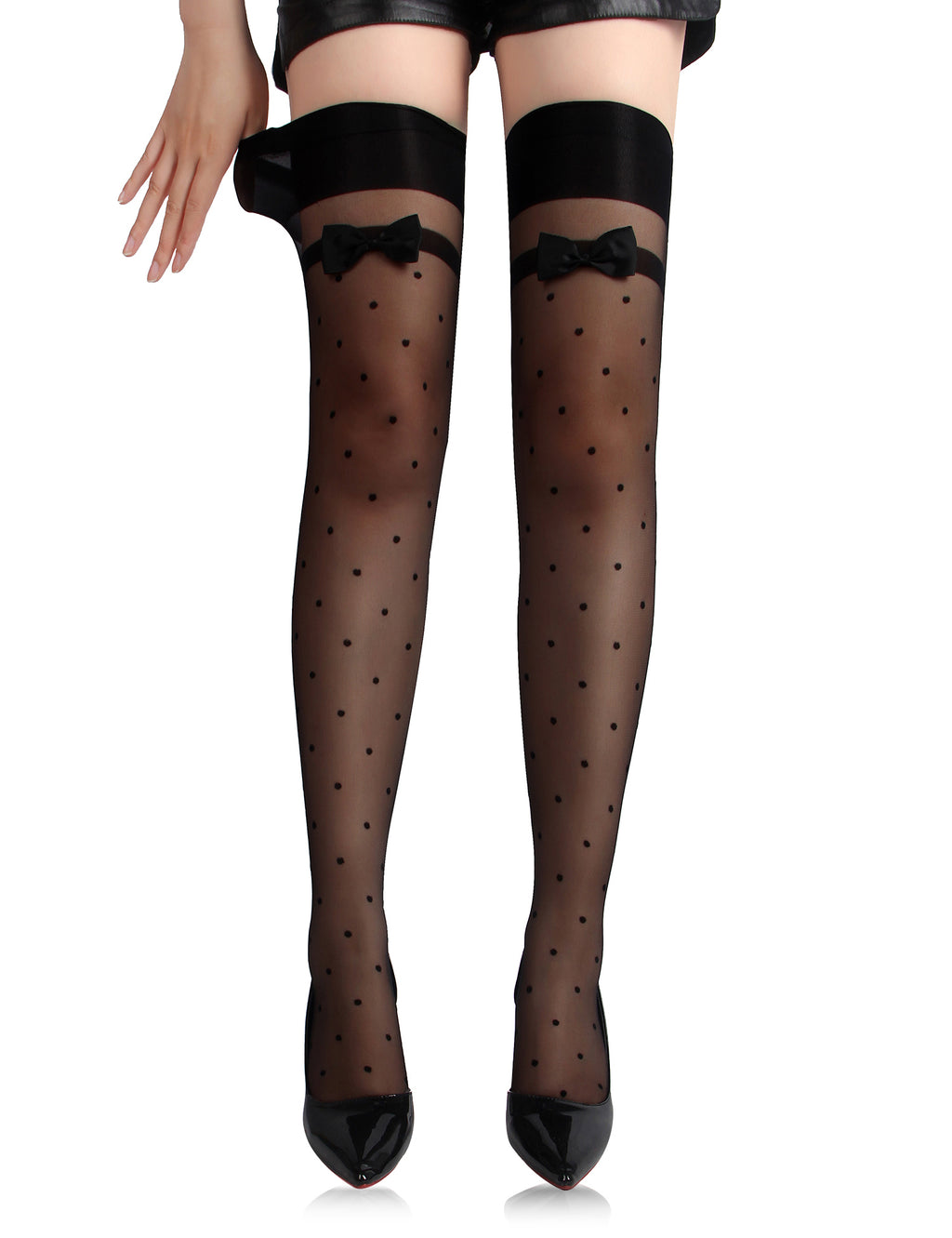 Velour & Co Women's Lace Stockings - Hold-Up Hosiery