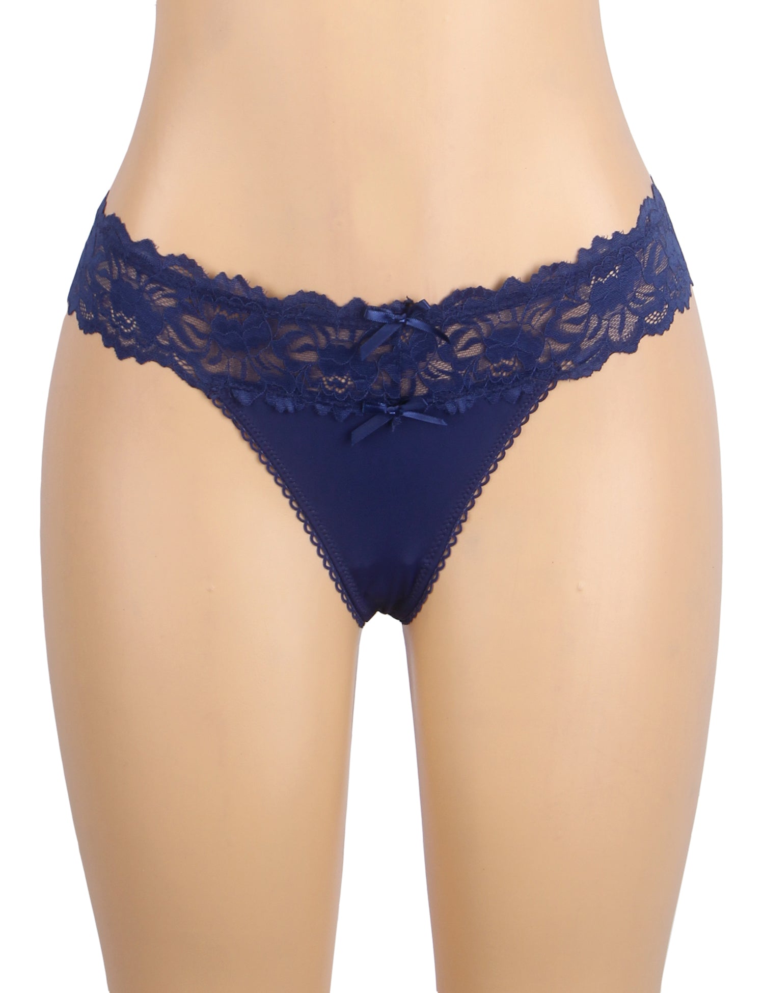 Velour & Co Women's Lace Knickers Blue - Women's Underwear