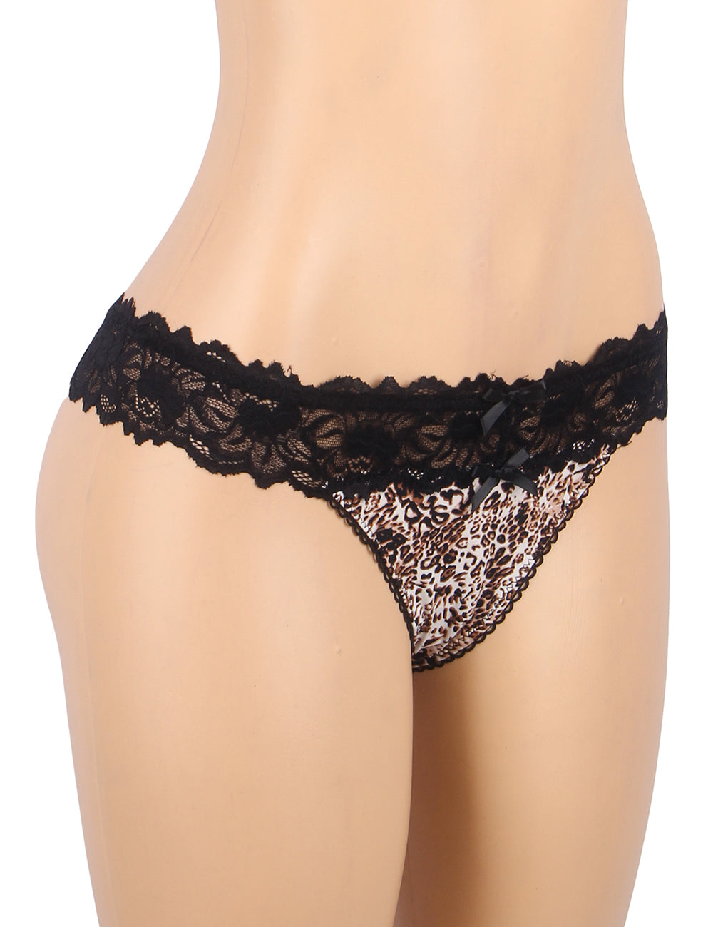 Velour & Co Women's Lace Knickers Leopard - Women's Underwear