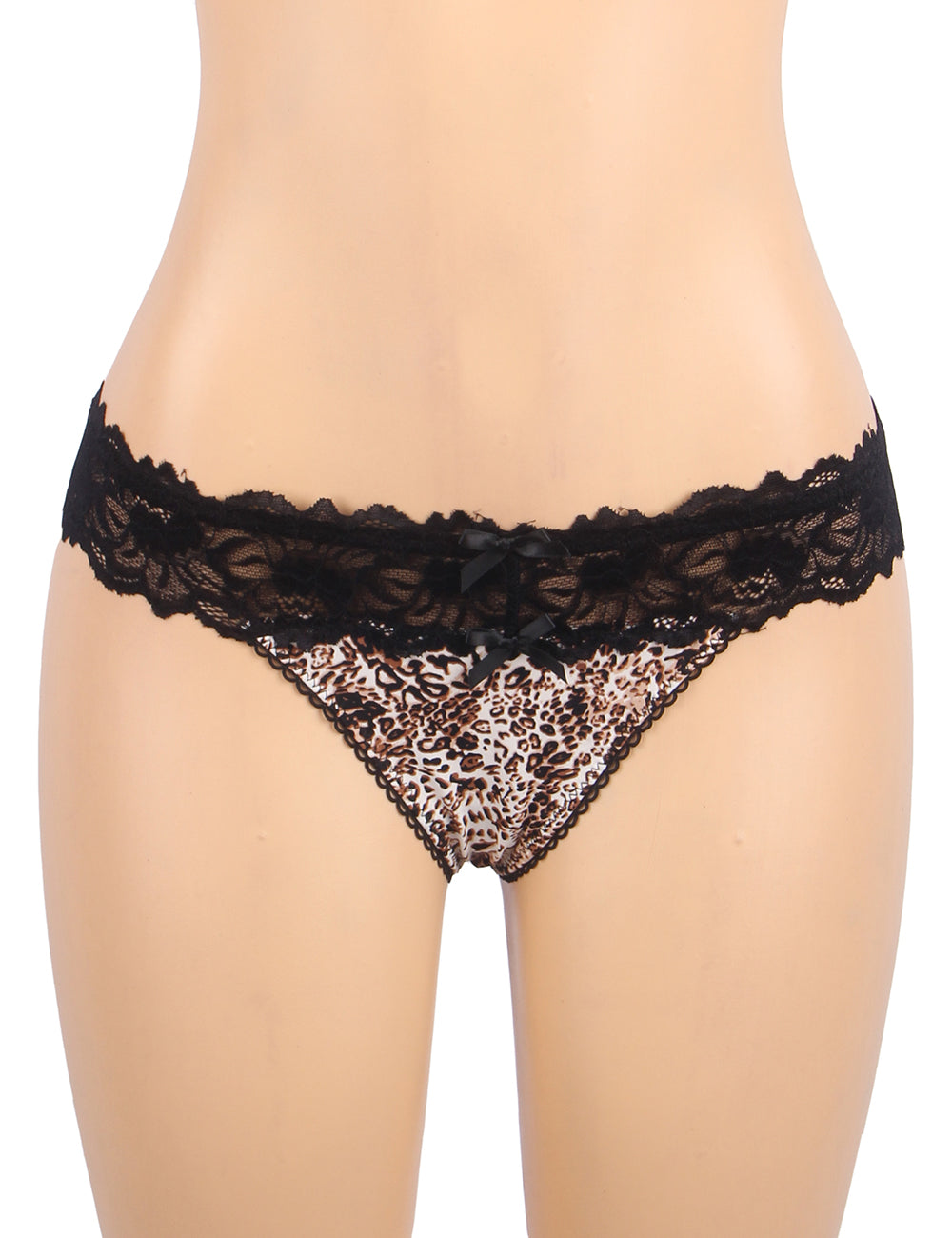 Velour & Co Women's Lace Knickers Leopard - Women's Underwear