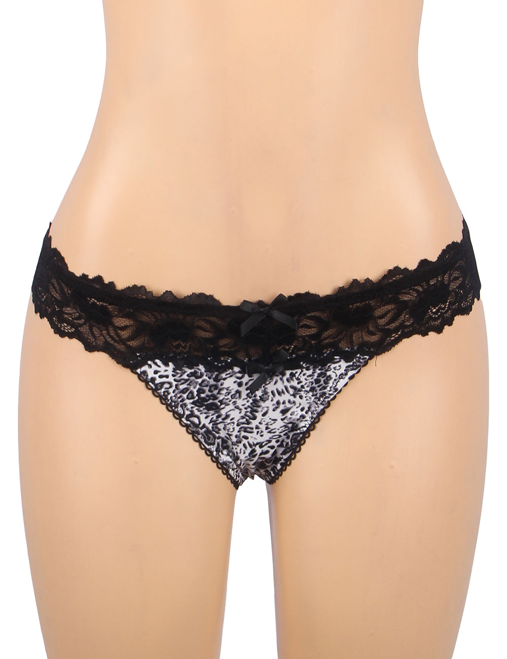 Velour & Co Women's Lace Knickers Leopard - Women's Underwear