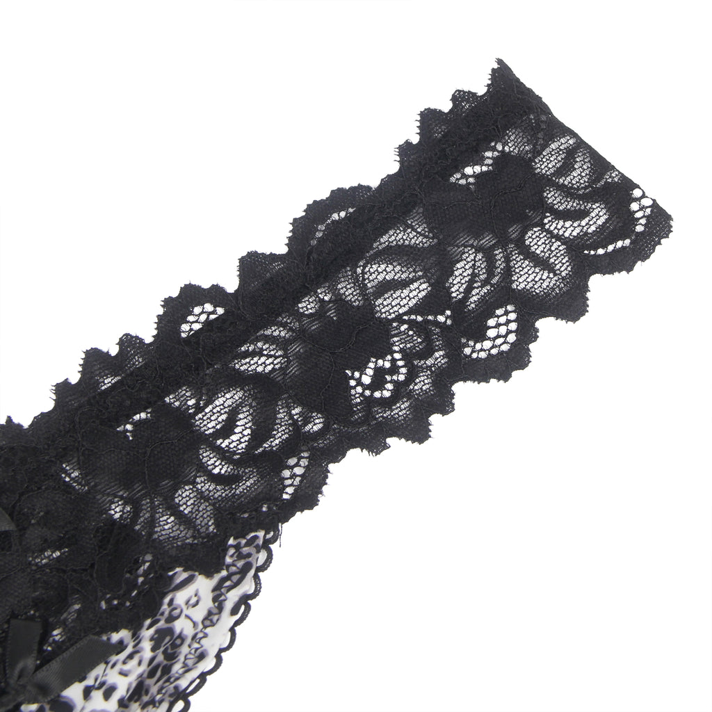 Velour & Co Women's Lace Knickers Leopard - Women's Underwear