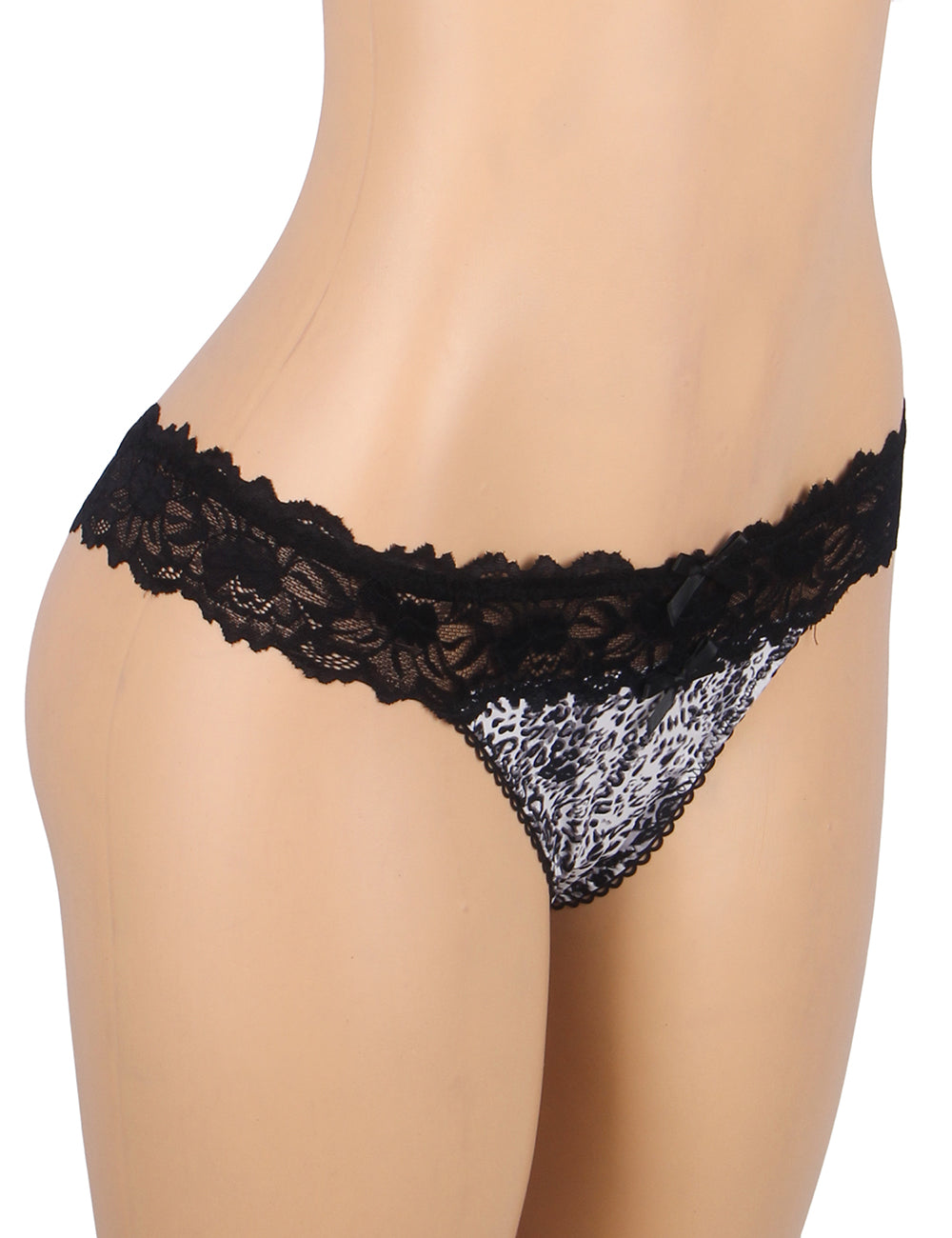 Velour & Co Women's Lace Knickers Leopard - Women's Underwear