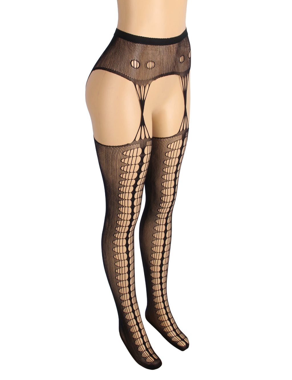 Velour & Co Women's Lace Top Stockings Black - Hold-Up Hosiery