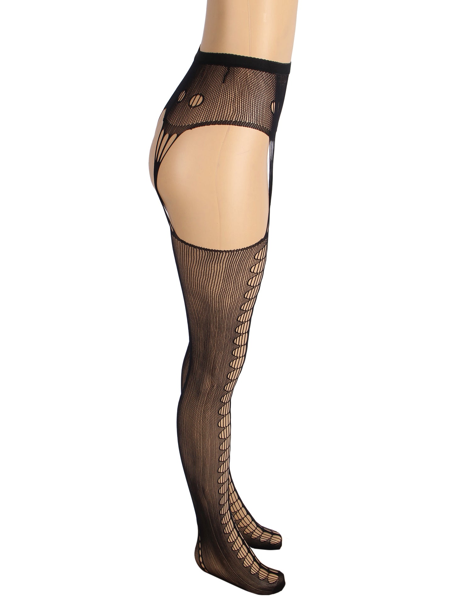 Velour & Co Women's Lace Top Stockings Black - Hold-Up Hosiery