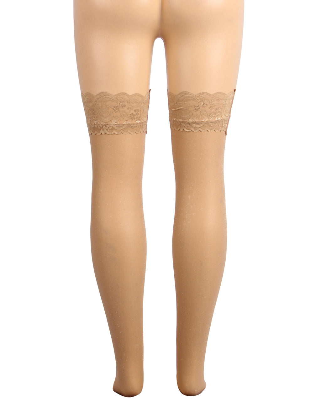 Velour & Co Women's Lace Top Stockings Nude - Hold-Up Hosiery