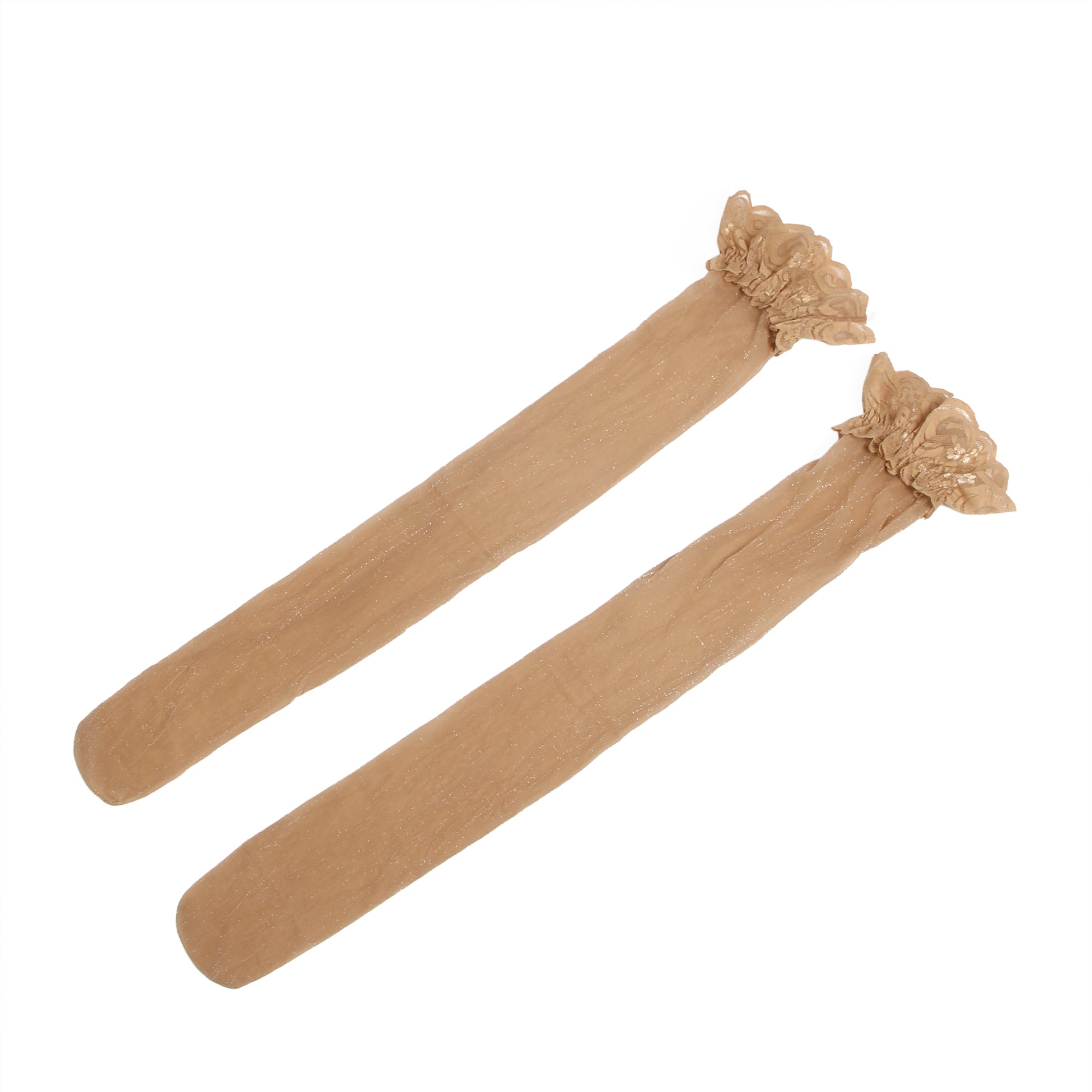 Velour & Co Women's Lace Top Stockings Nude - Hold-Up Hosiery