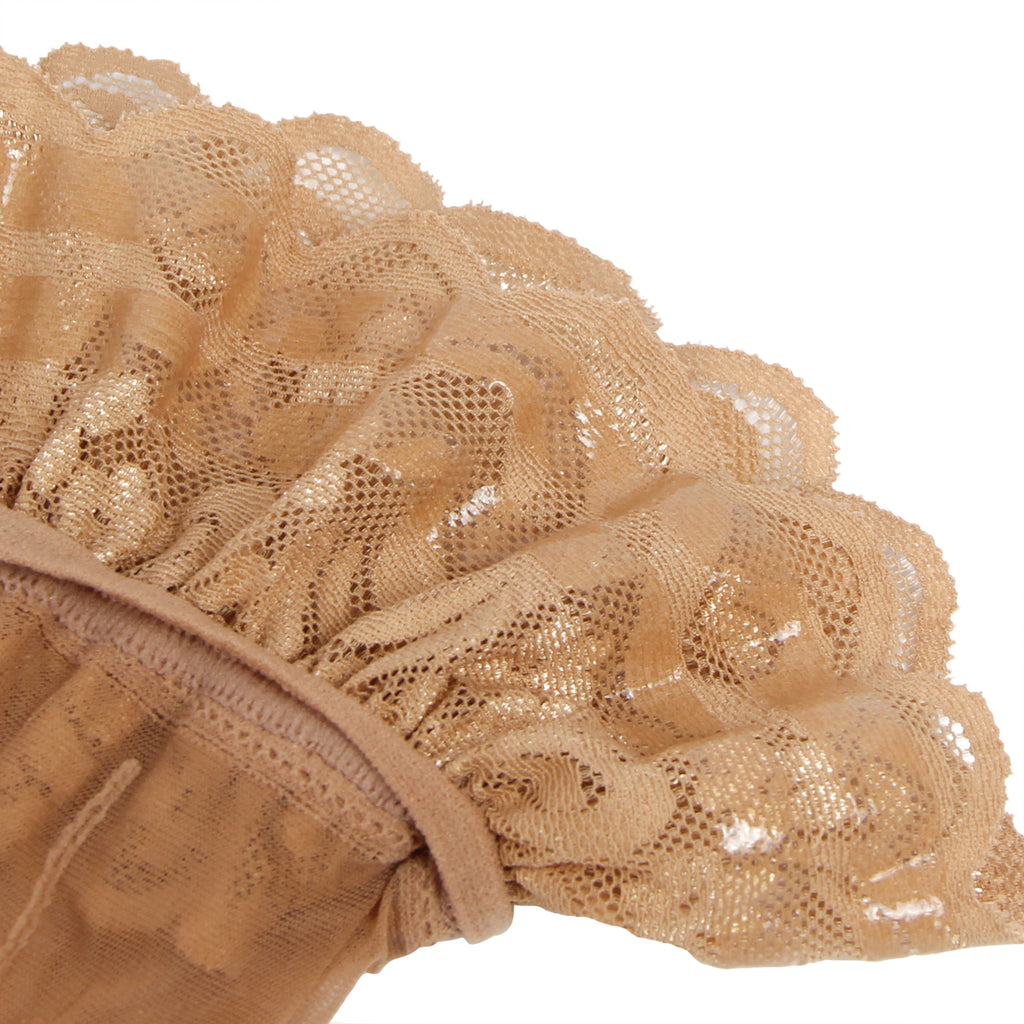 Velour & Co Women's Lace Top Stockings Nude - Hold-Up Hosiery