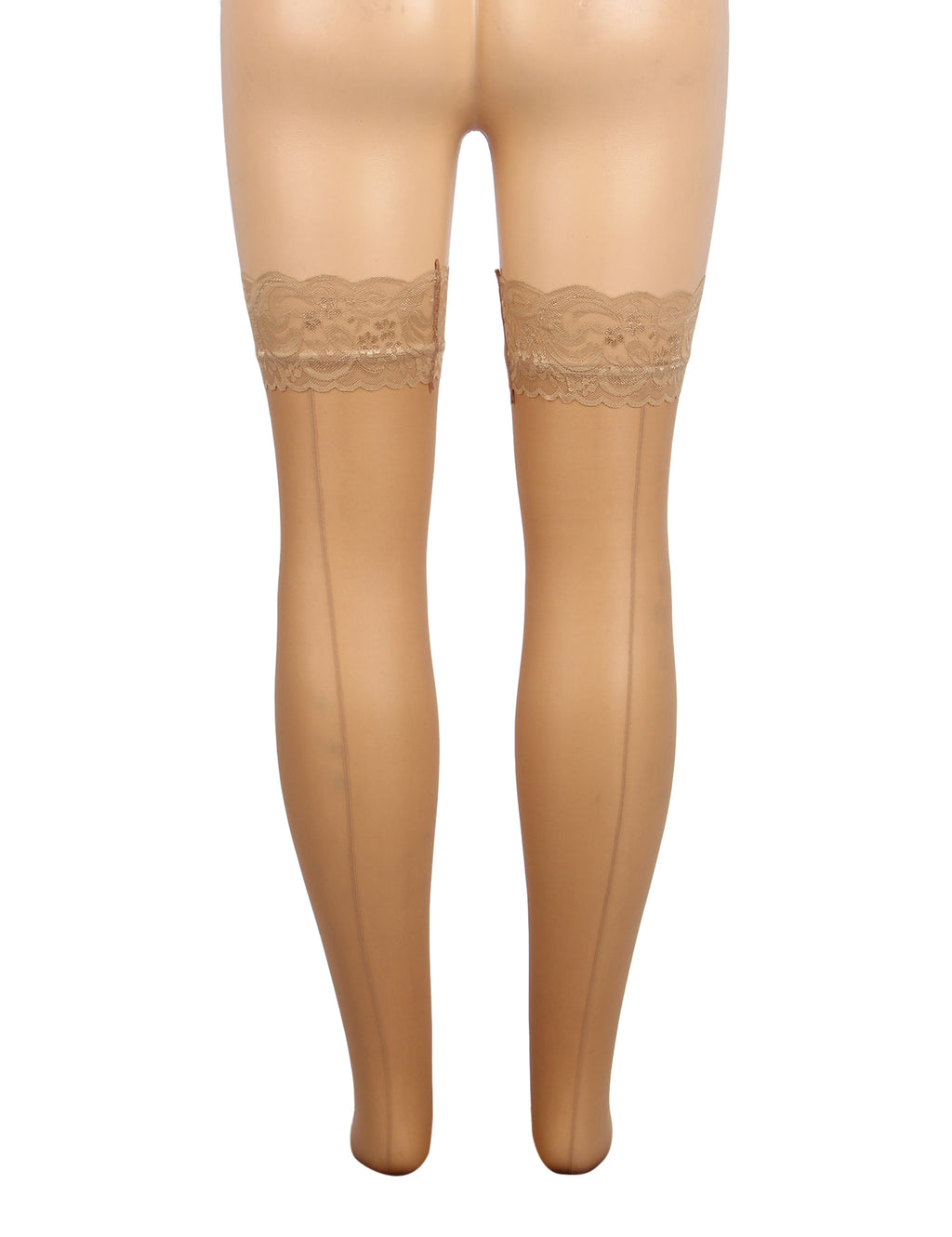 Velour & Co Women's Lace Top Stockings Nude - Hold-Up Hosiery