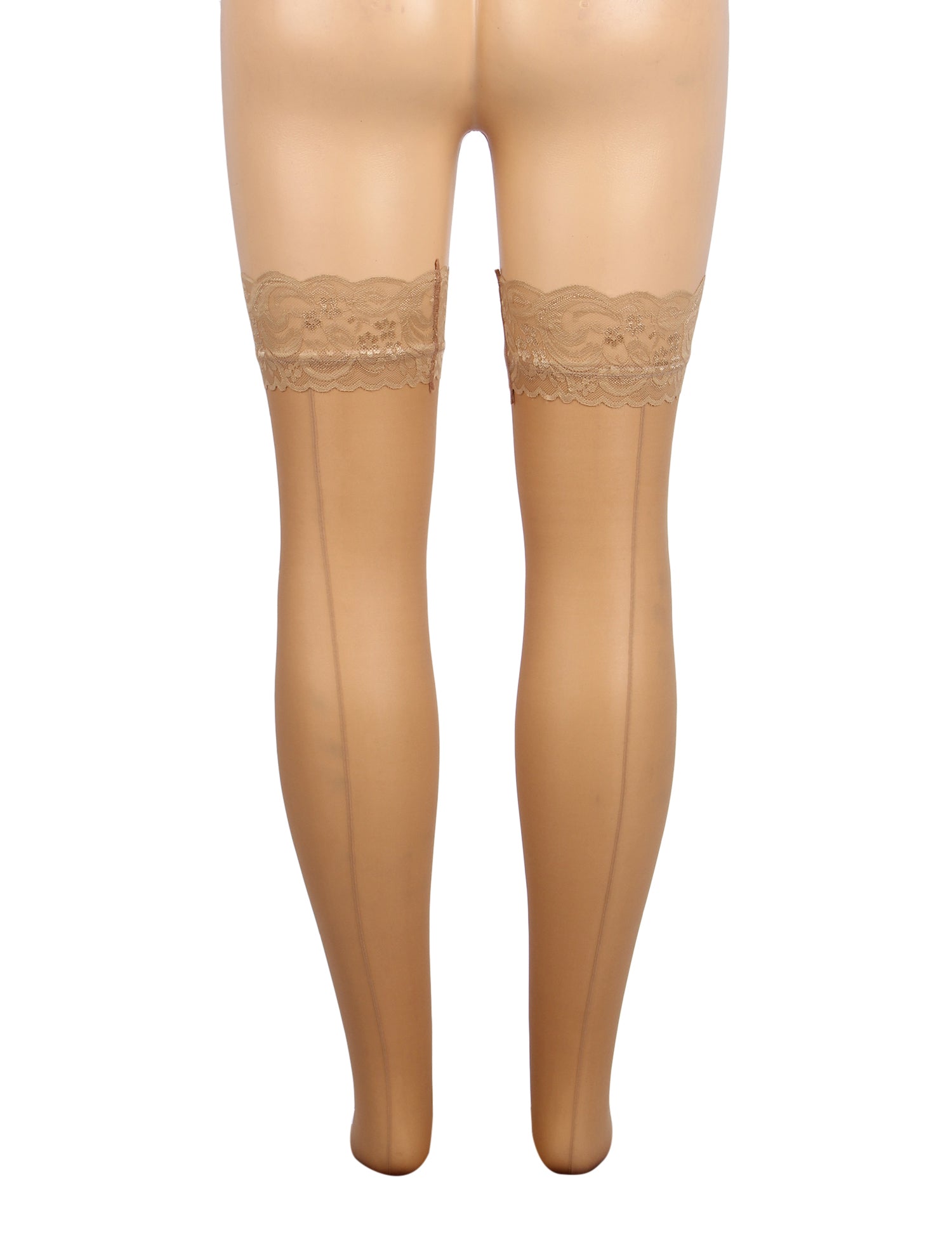 Velour & Co Women's Lace Top Stockings Nude - Hold-Up Hosiery