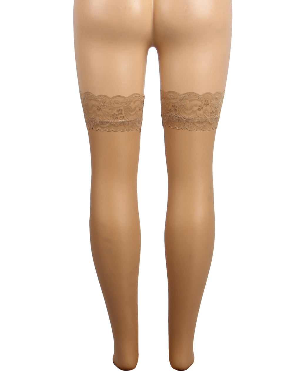 Velour & Co Women's Lace Top Stockings Nude - Hold-Up Hosiery