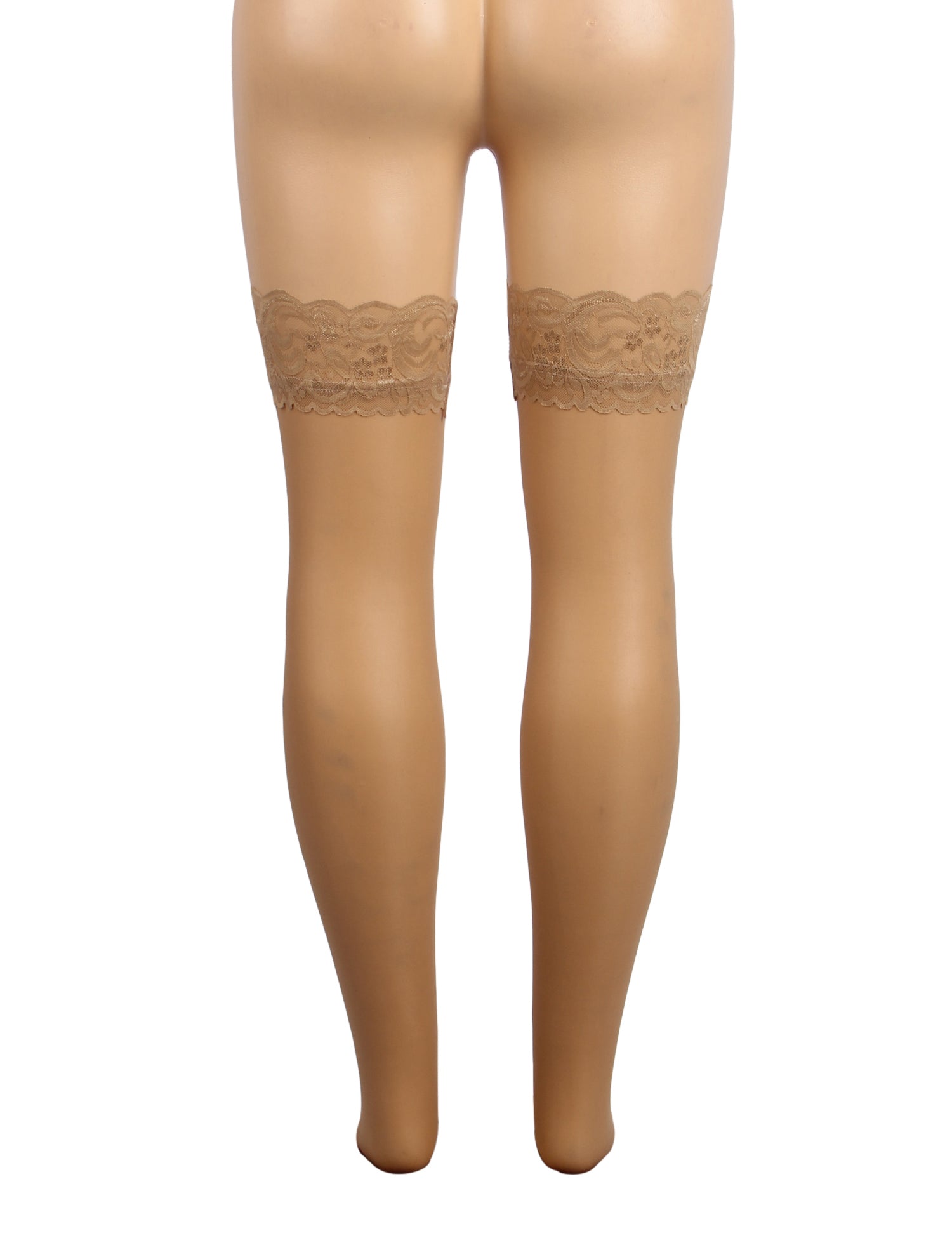 Velour & Co Women's Lace Top Stockings Nude - Hold-Up Hosiery