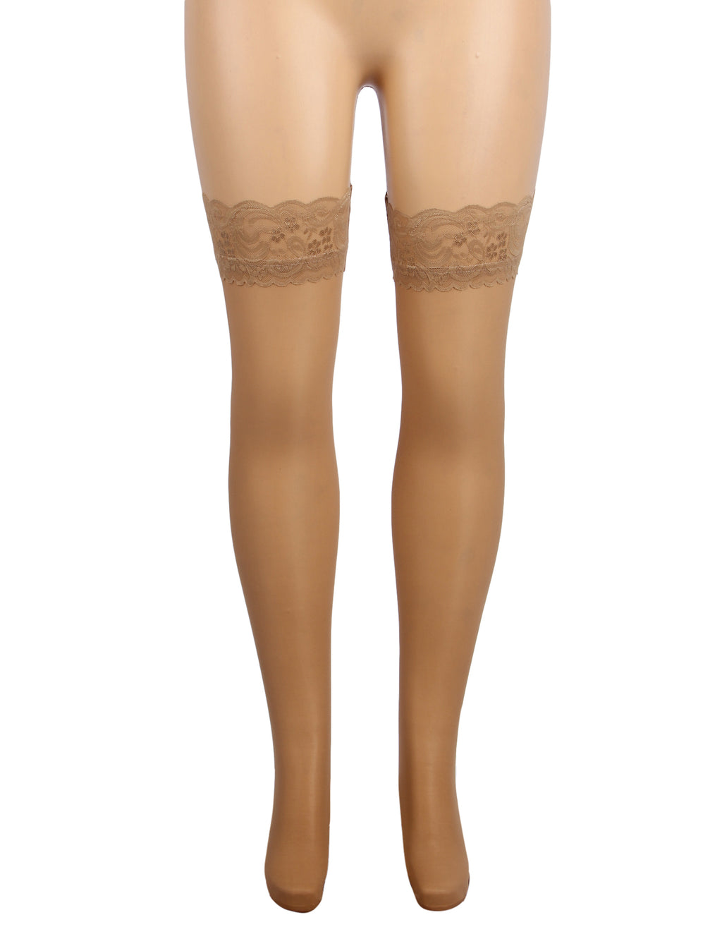 Velour & Co Women's Lace Top Stockings Nude - Hold-Up Hosiery