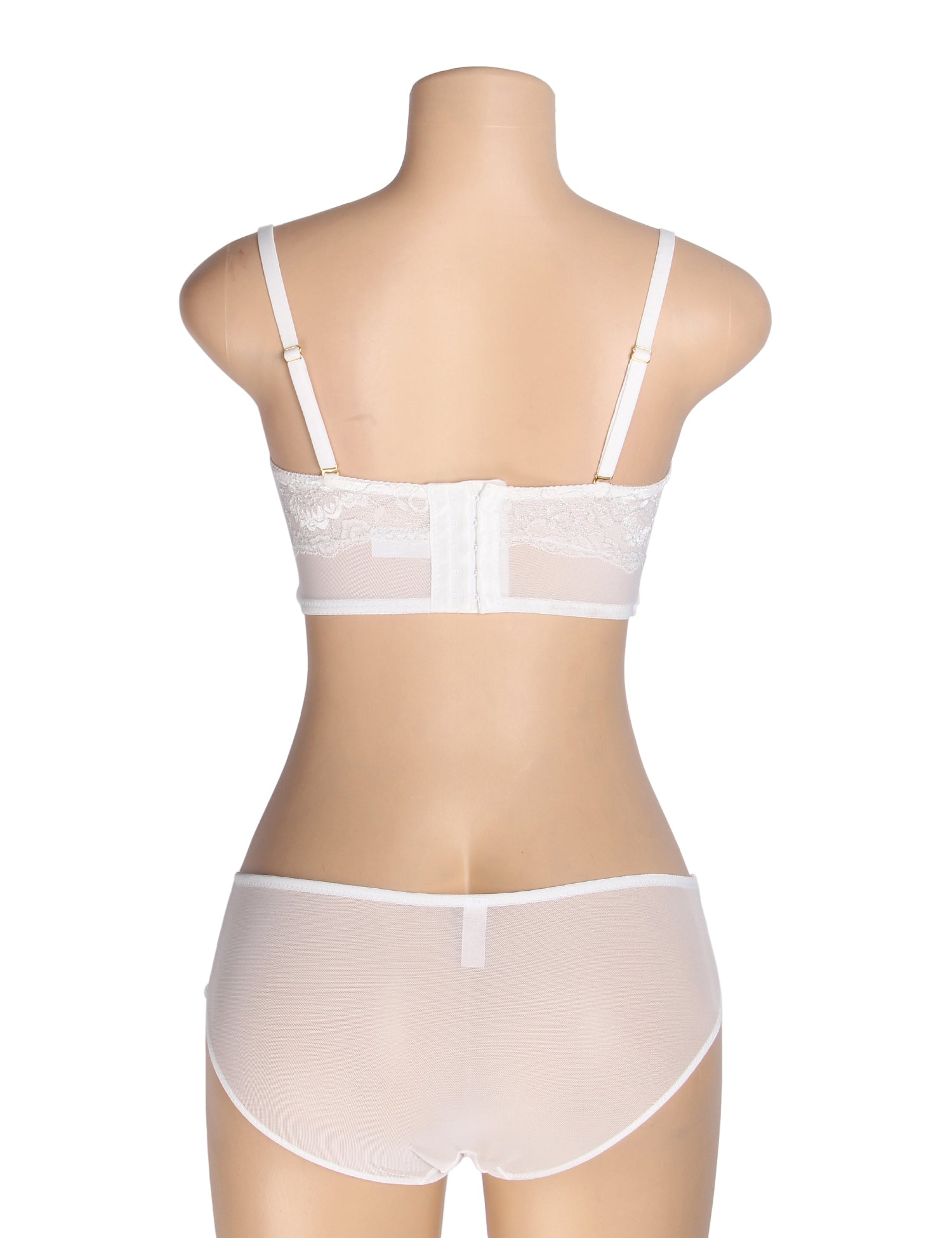 Velour & Co Women's Matching Bra & Knickers Set White - Lingerie Set