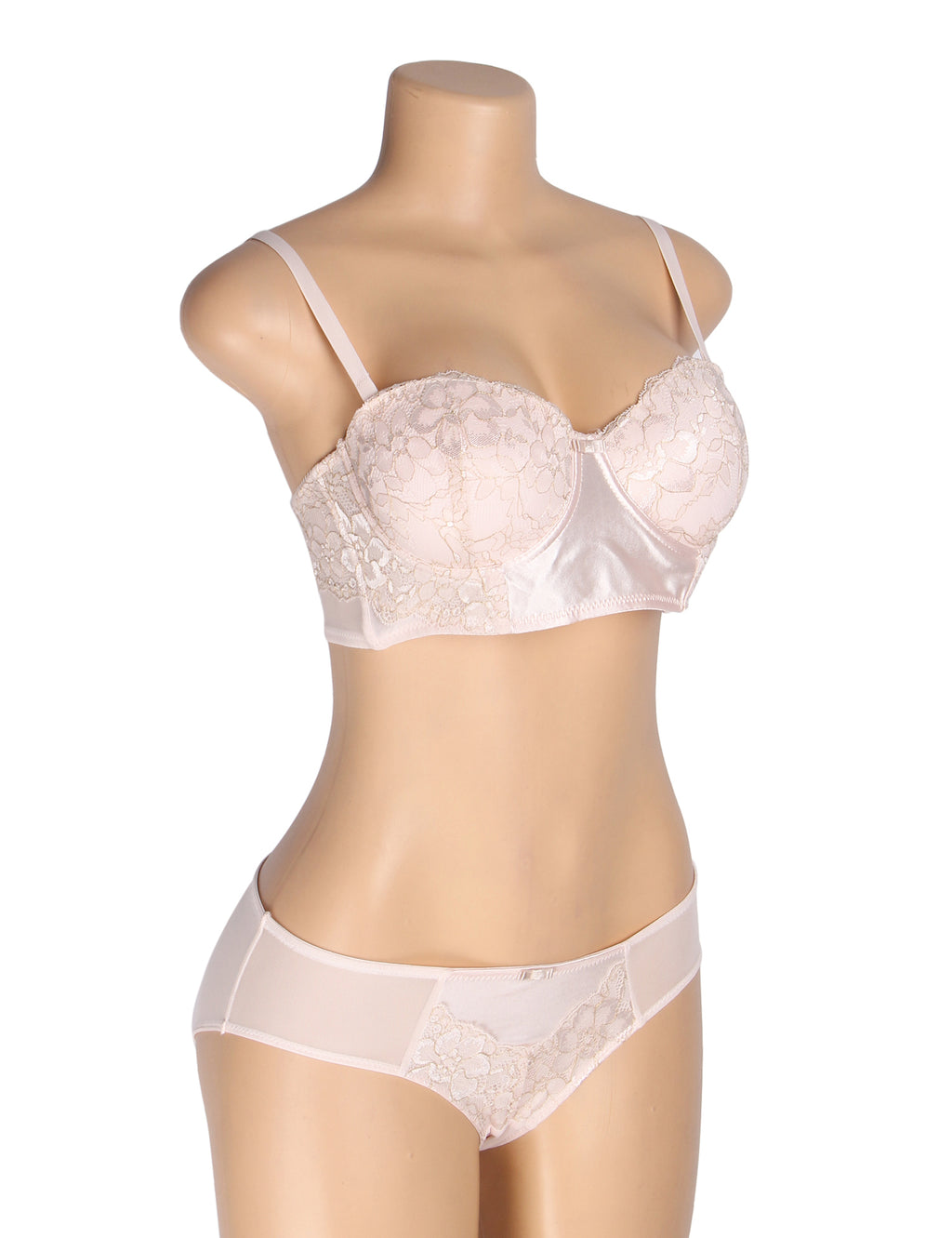 Velour & Co Women's Matching Bra & Knickers Set Pink - Lingerie Set