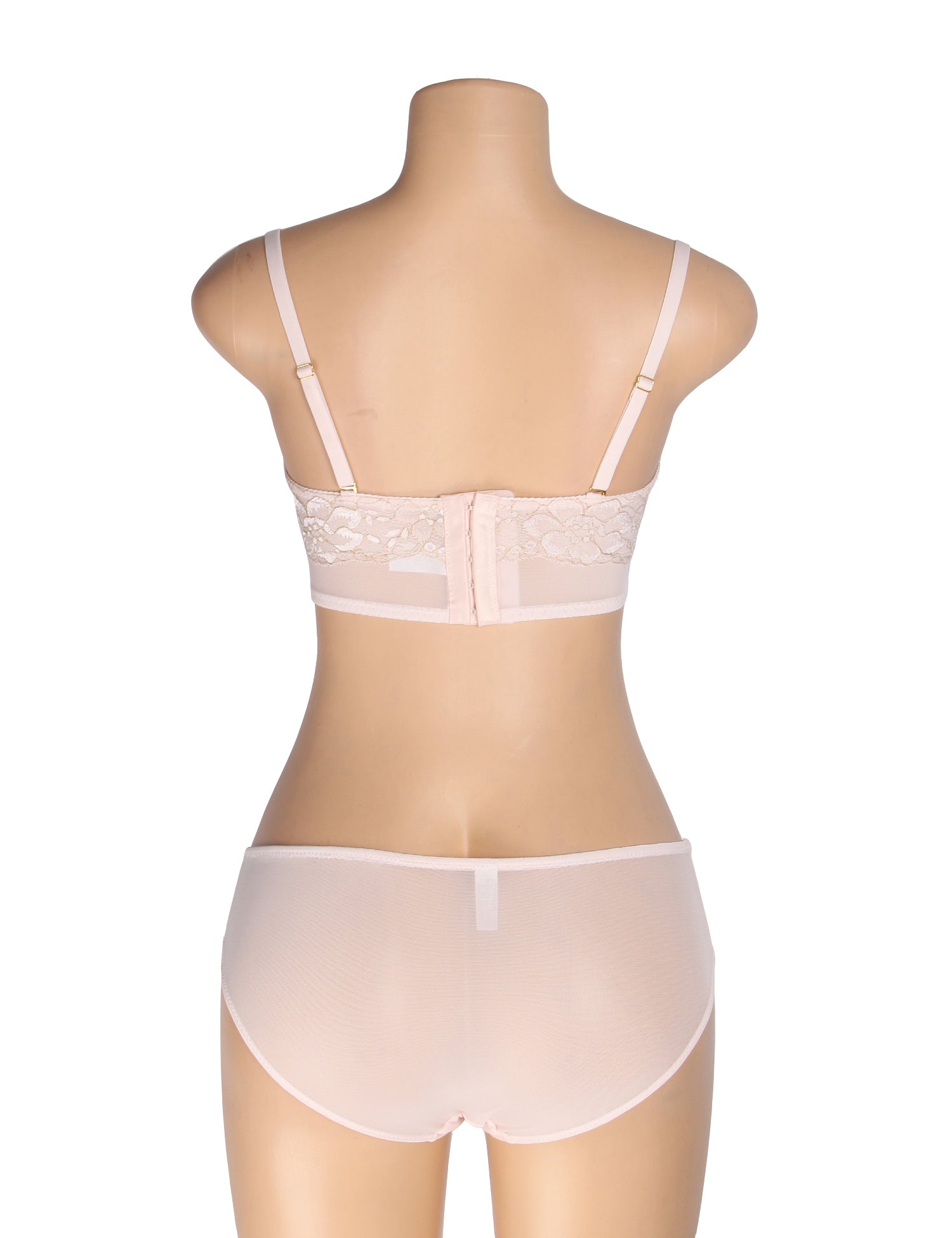 Velour & Co Women's Matching Bra & Knickers Set Pink - Lingerie Set