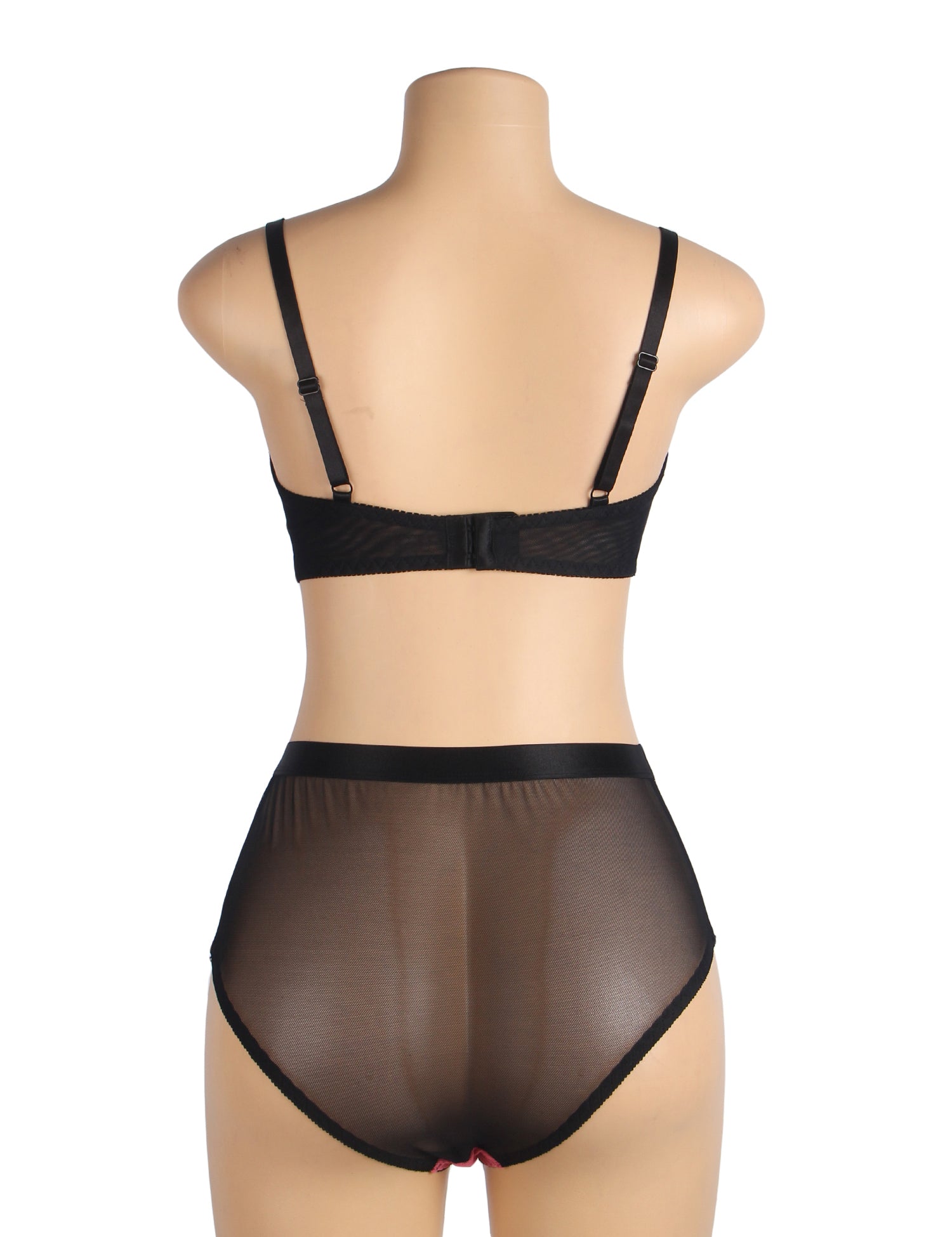 Velour & Co Women's Matching Bra & Knickers Set Pink - Lingerie Set