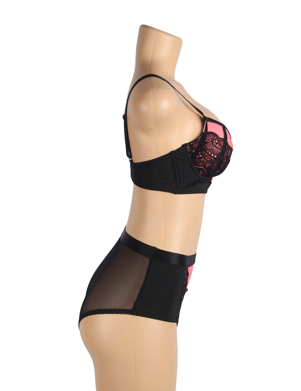 Velour & Co Women's Matching Bra & Knickers Set Pink - Lingerie Set
