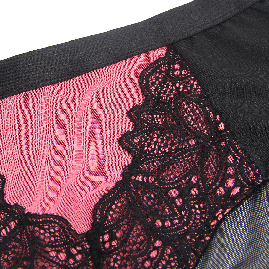 Velour & Co Women's Matching Bra & Knickers Set Pink - Lingerie Set