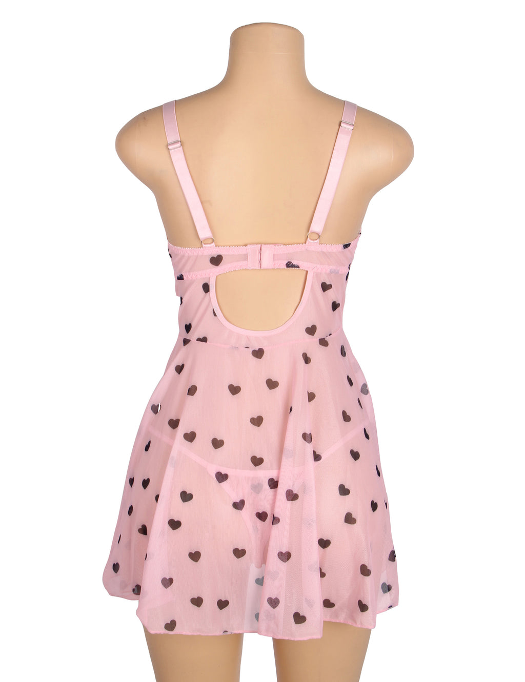 Velour & Co Women's Lace Babydoll Pink
