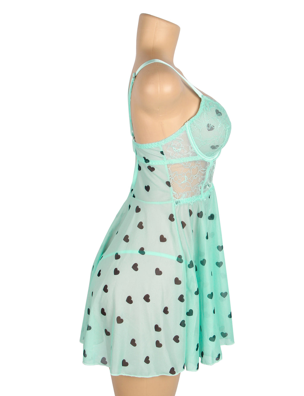 Velour & Co Women's Lace Babydoll Blue