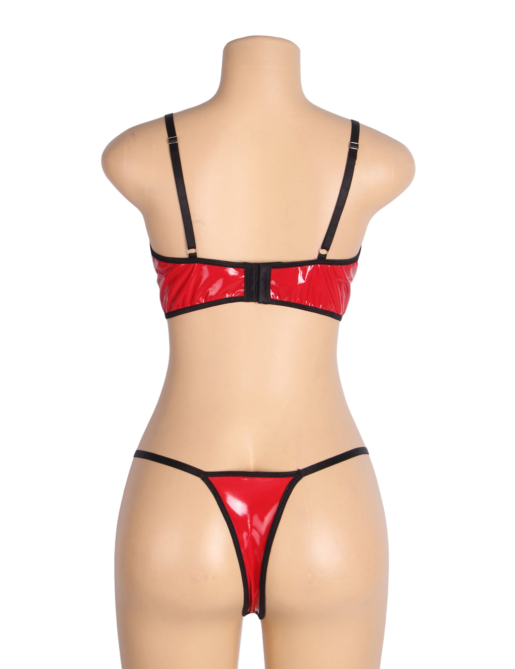 Velour & Co Women's Matching Bra & Knickers Set Red - Lingerie Set