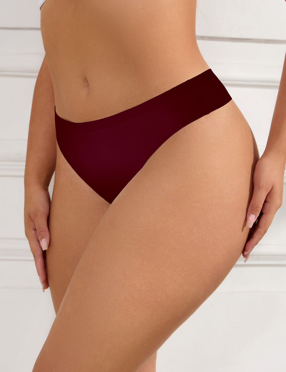 Velour & Co Women's Lace Knickers Burgundy - Women's Underwear