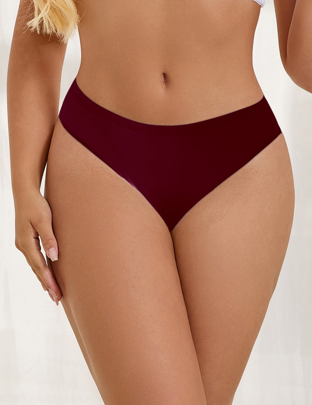 Velour & Co Women's Lace Knickers Burgundy - Women's Underwear