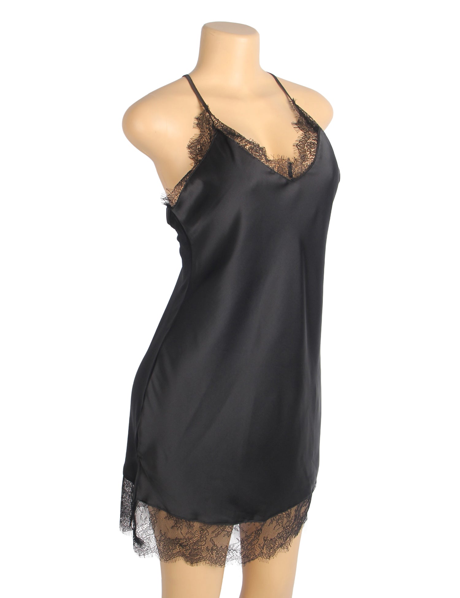 Velour & Co Women's Lace Nightdress Black - Women's Sleepwear