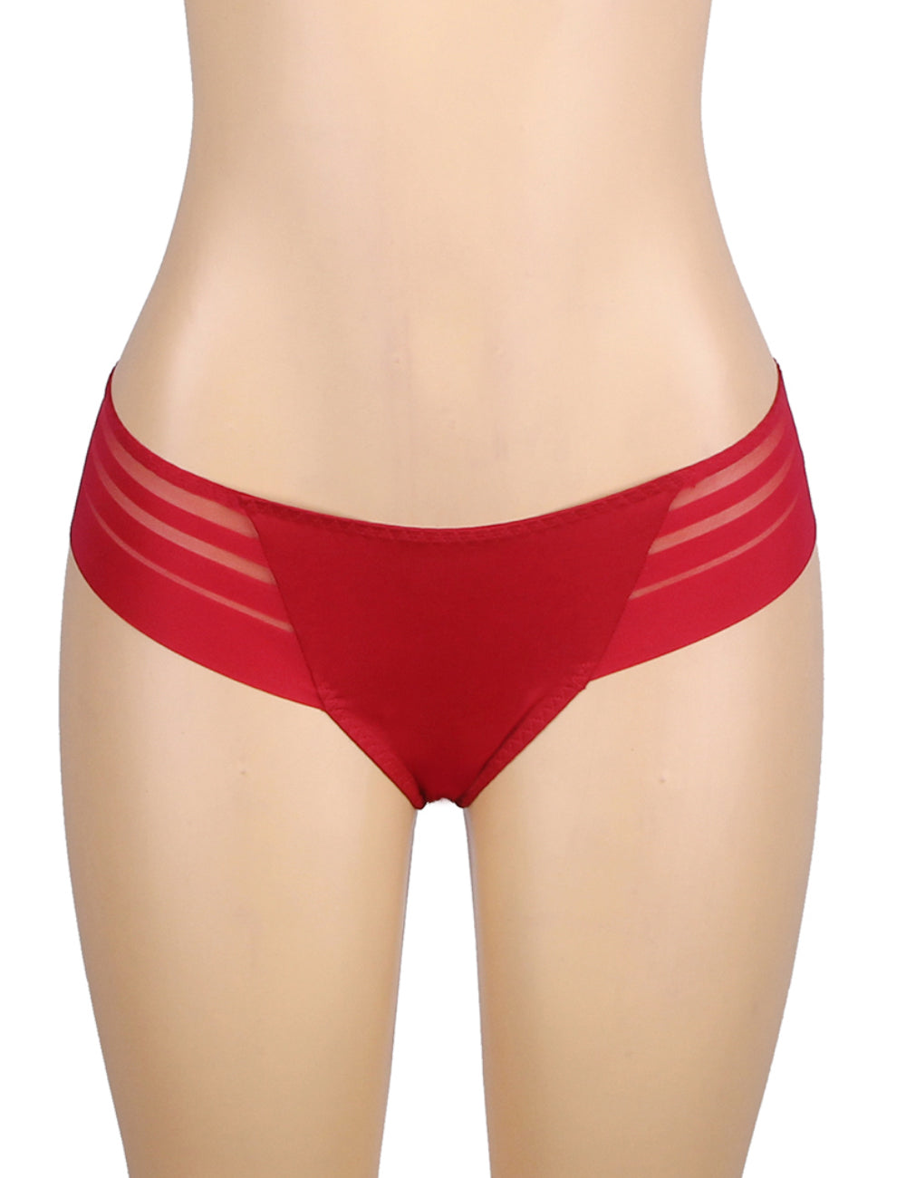 Velour & Co Women's Lace Knickers Burgundy - Women's Underwear