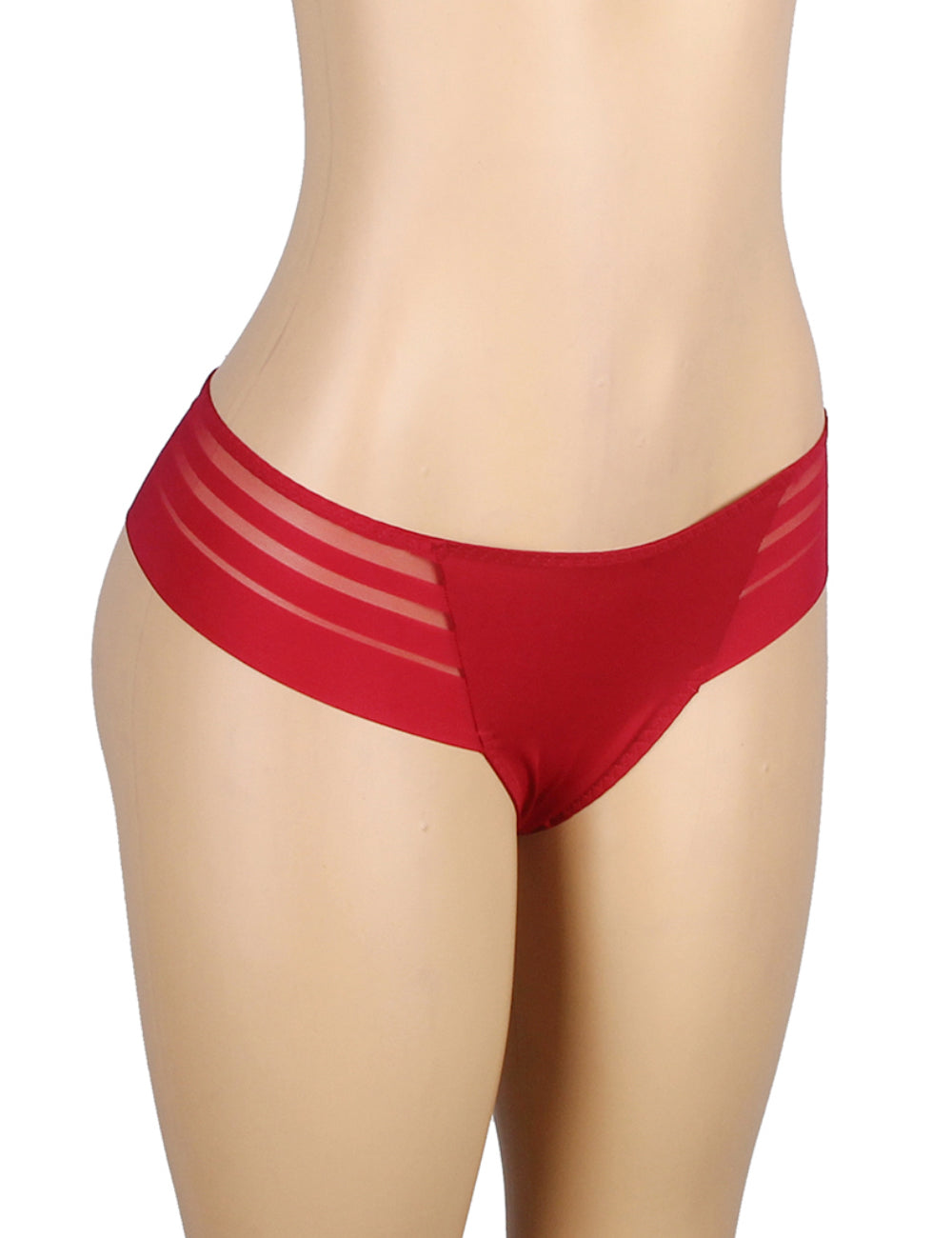 Velour & Co Women's Lace Knickers Burgundy - Women's Underwear