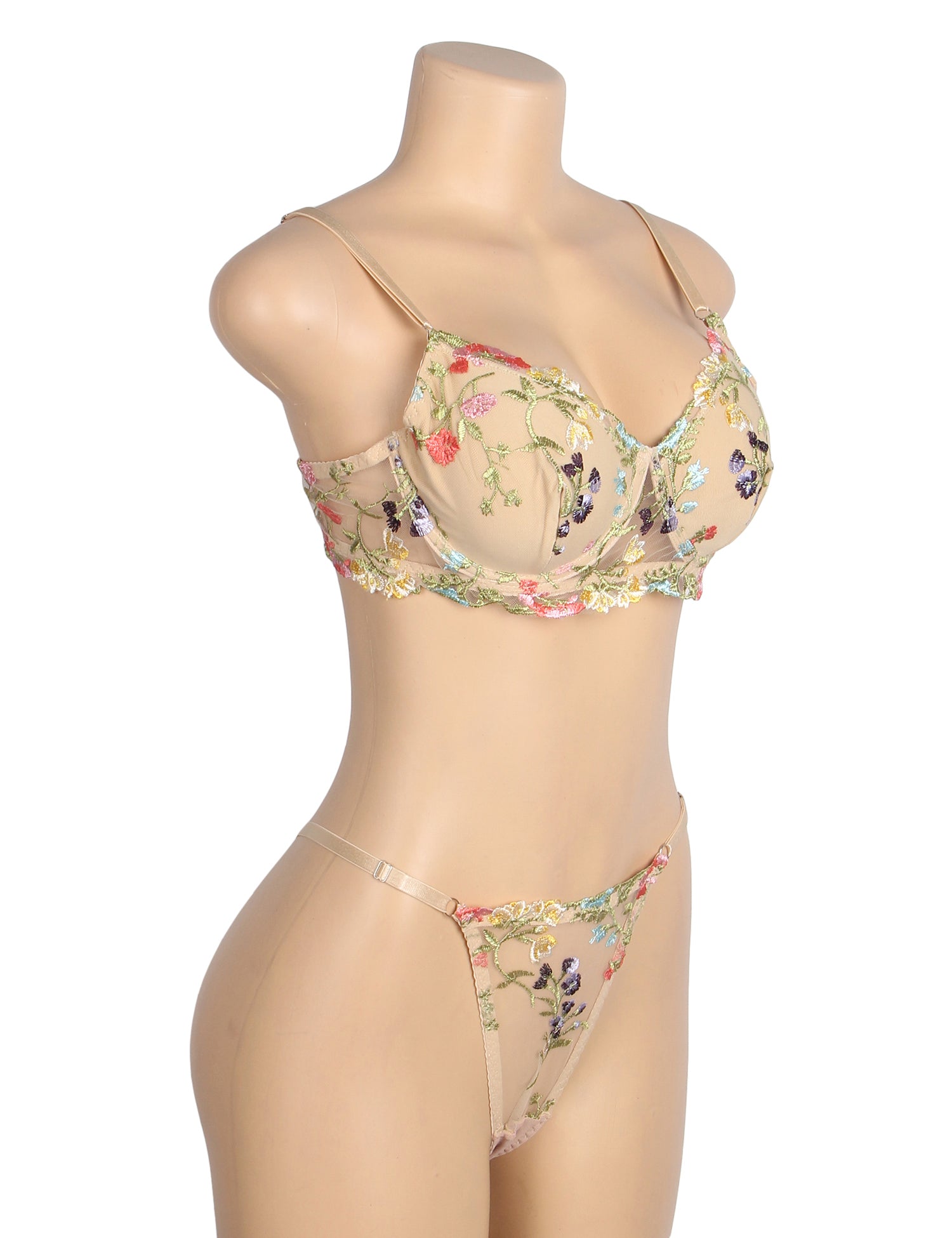 Velour & Co Women's Matching Bra & Knickers Set Yellow - Lingerie Set