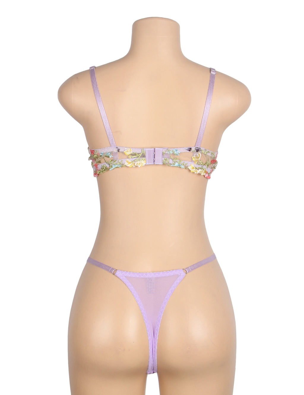 Velour & Co Women's Matching Bra & Knickers Set Purple - Lingerie Set