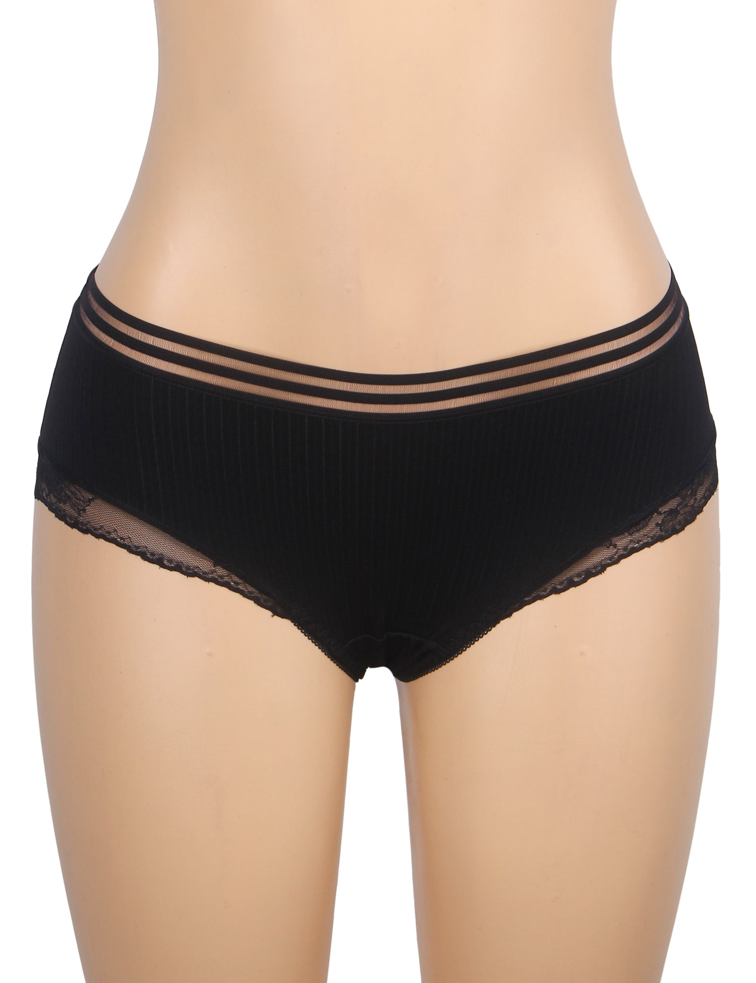 Velour & Co Women's Lace Knickers Black - Women's Underwear