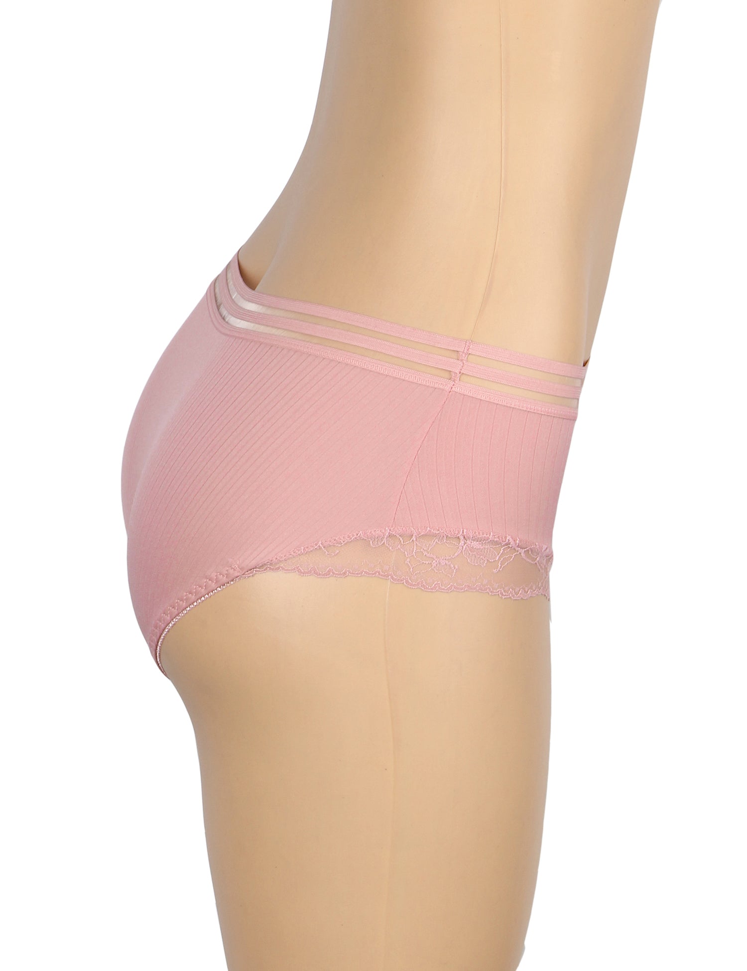 Velour & Co Women's Lace Knickers Pink - Women's Underwear