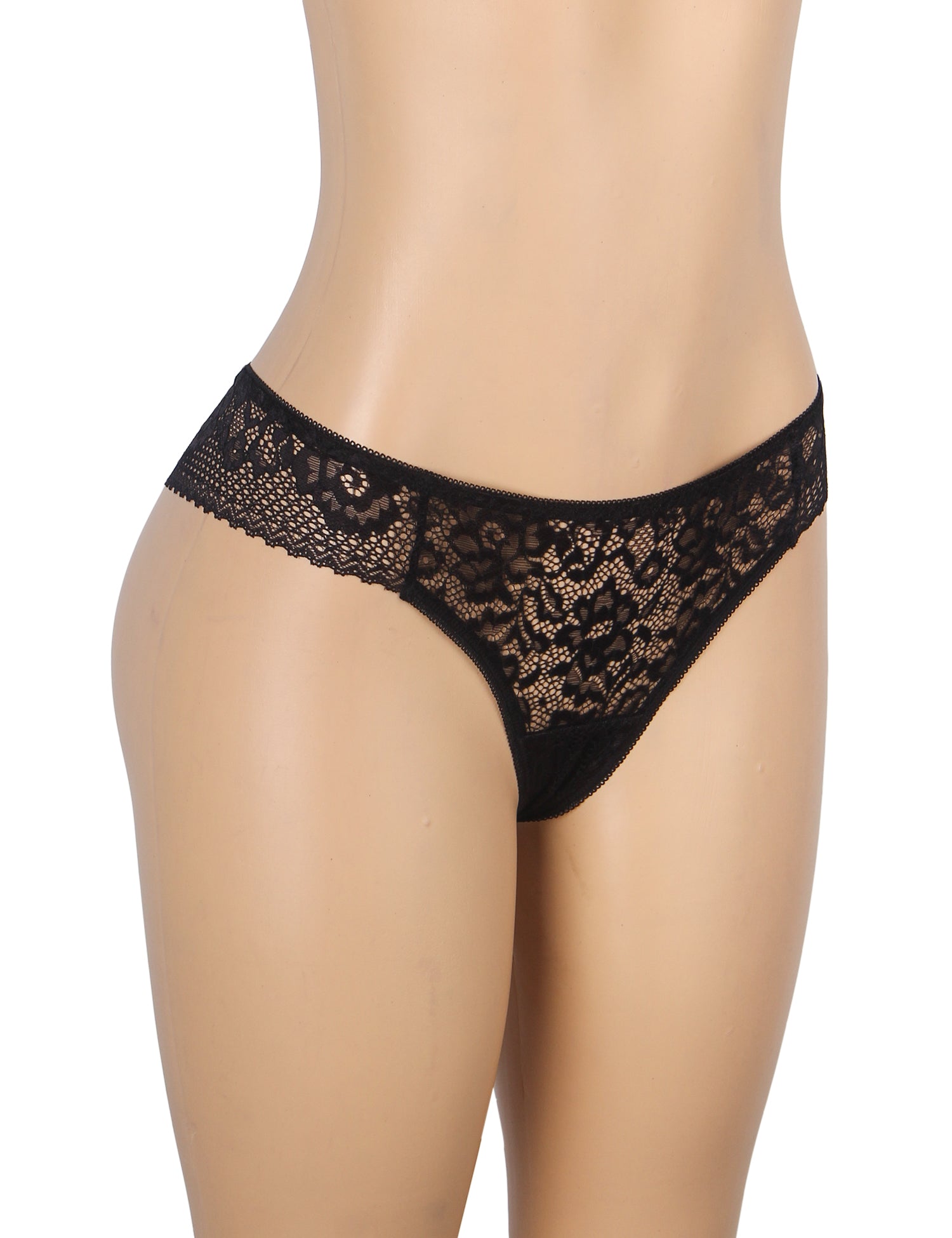 Velour & Co Women's Lace Knickers Black - Women's Underwear