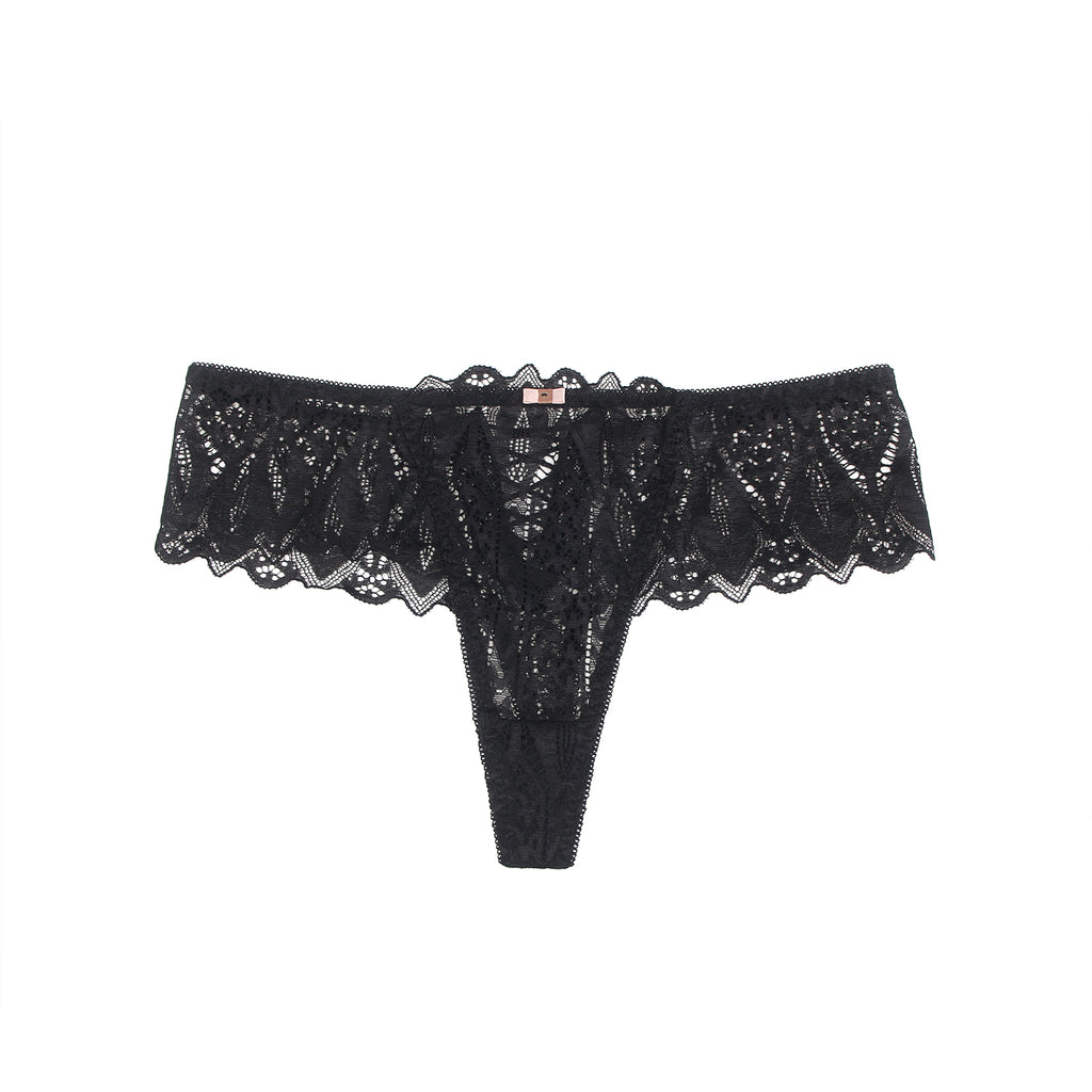 Velour & Co Women's Lace Knickers Black - Women's Underwear