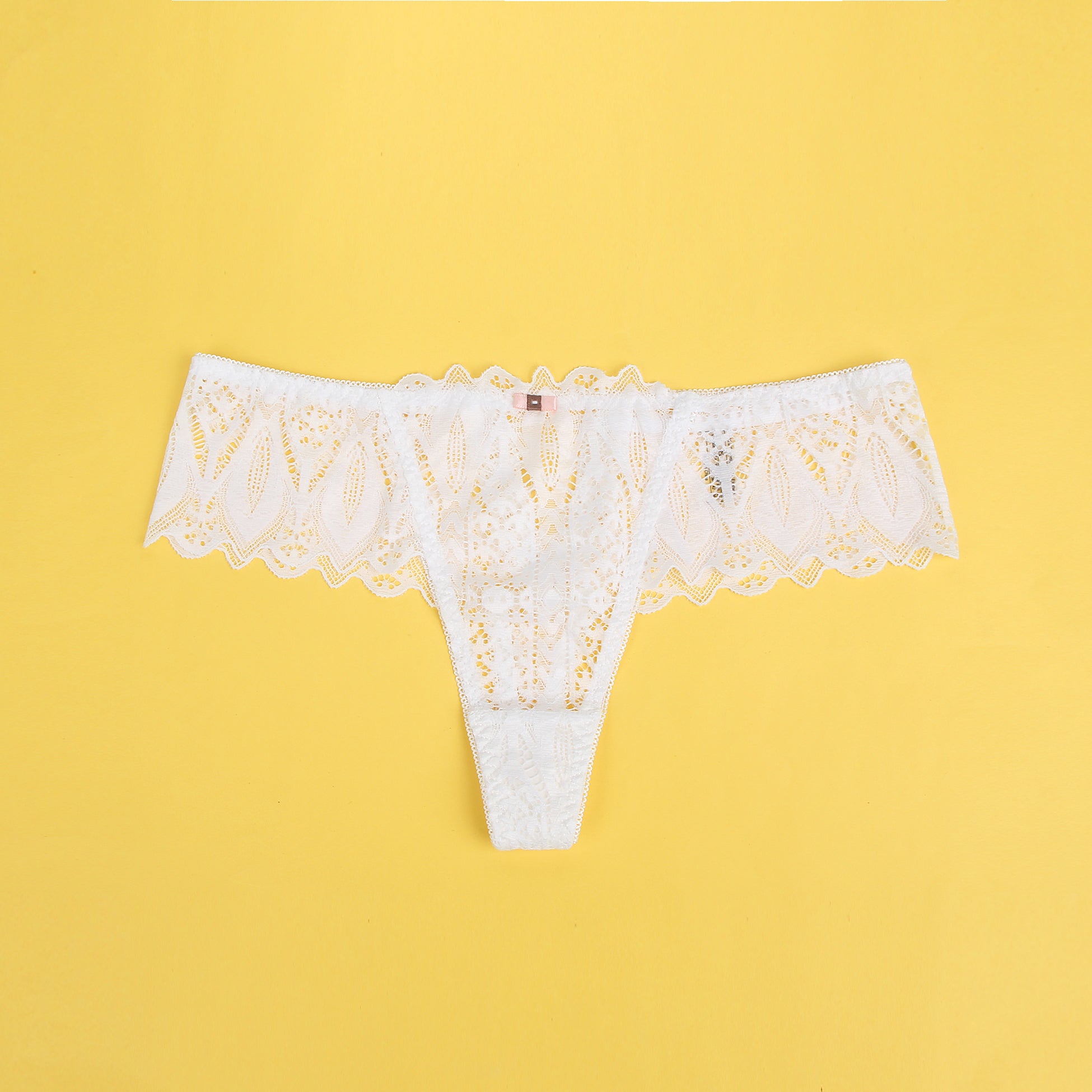 Velour & Co Women's Lace Knickers White - Women's Underwear