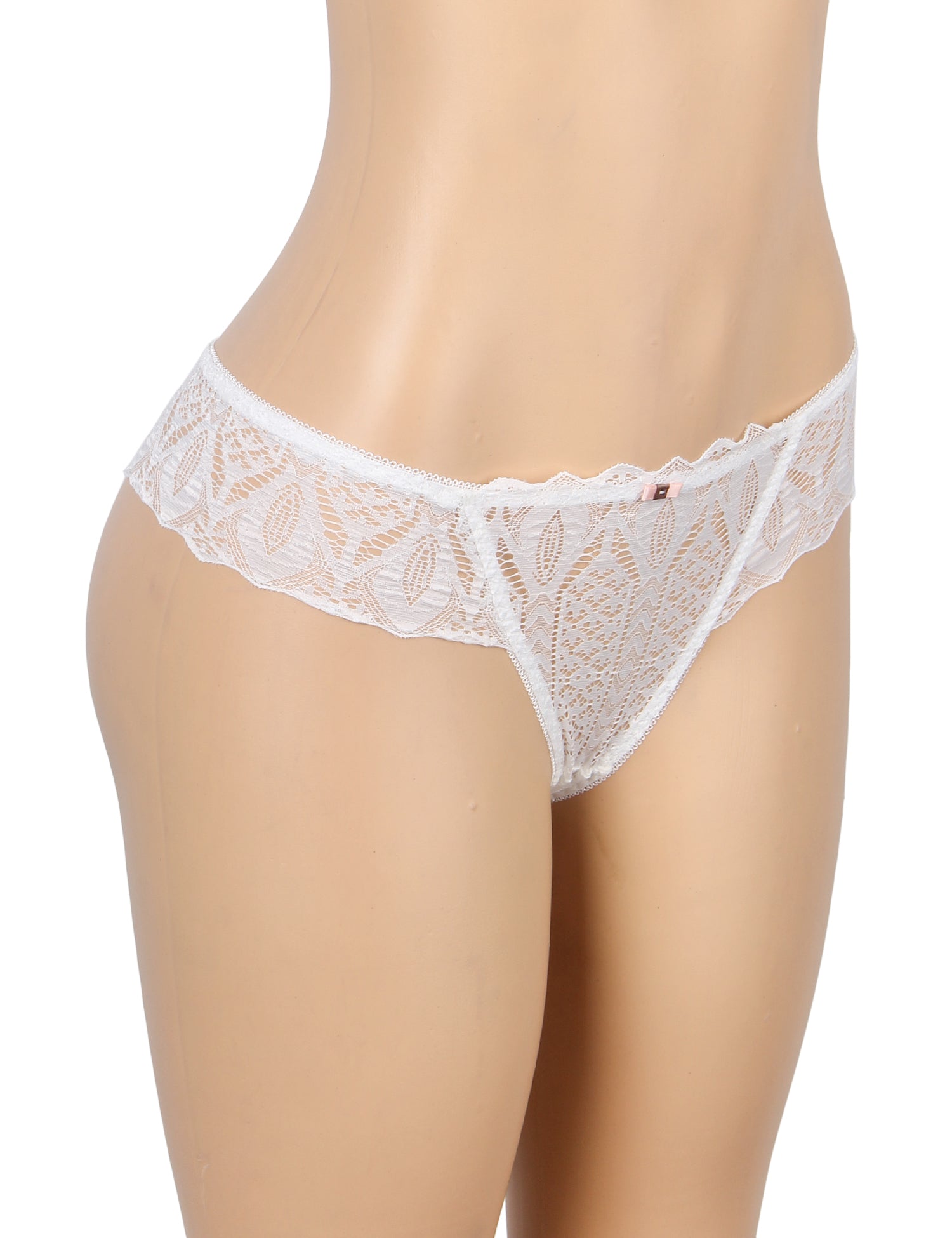 Velour & Co Women's Lace Knickers White - Women's Underwear